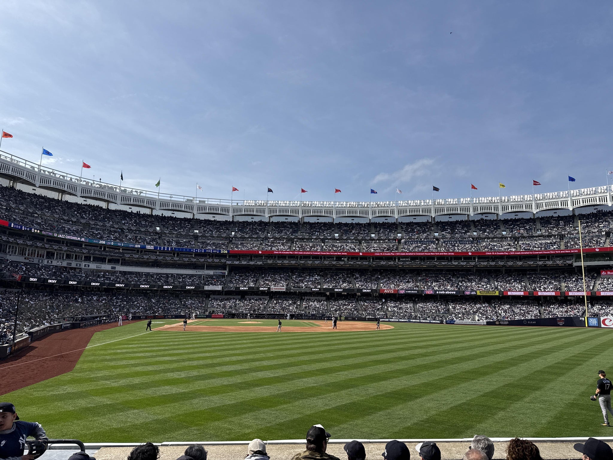 Real Fan View taken from Field Level 105 at Yankee Stadium by Andrew F