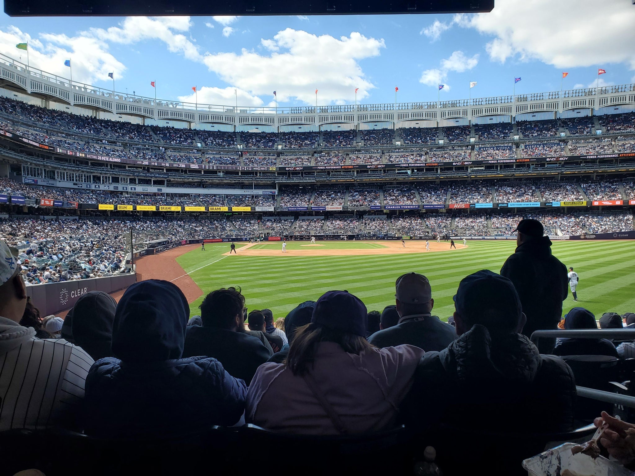 Real Fan View taken from Field Level 106 at Yankee Stadium by Michelle O