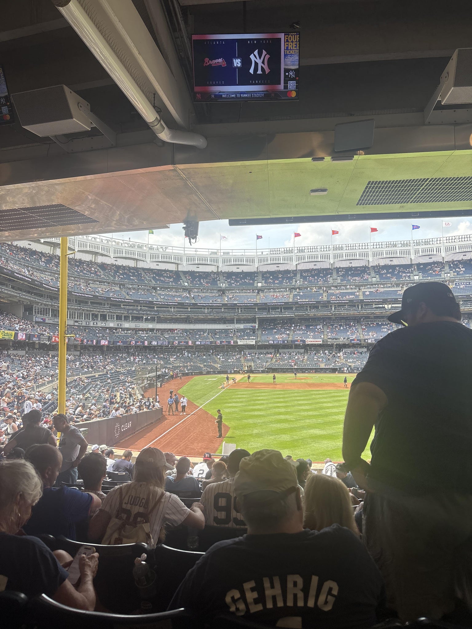Real Fan View taken from Field Level 106 at Yankee Stadium by Cole B
