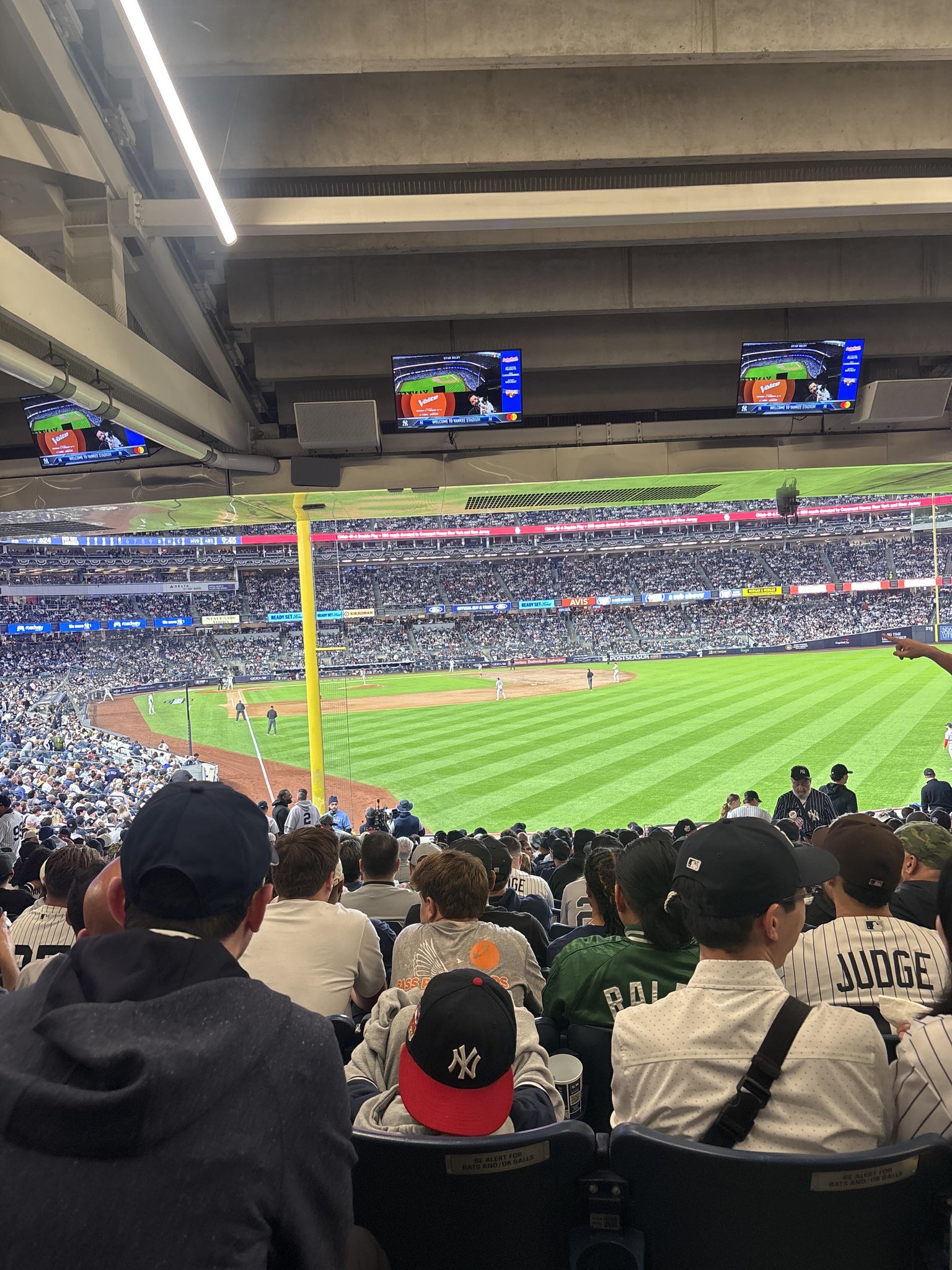 Real Fan View taken from Field Level 107 at Yankee Stadium by Gavin D