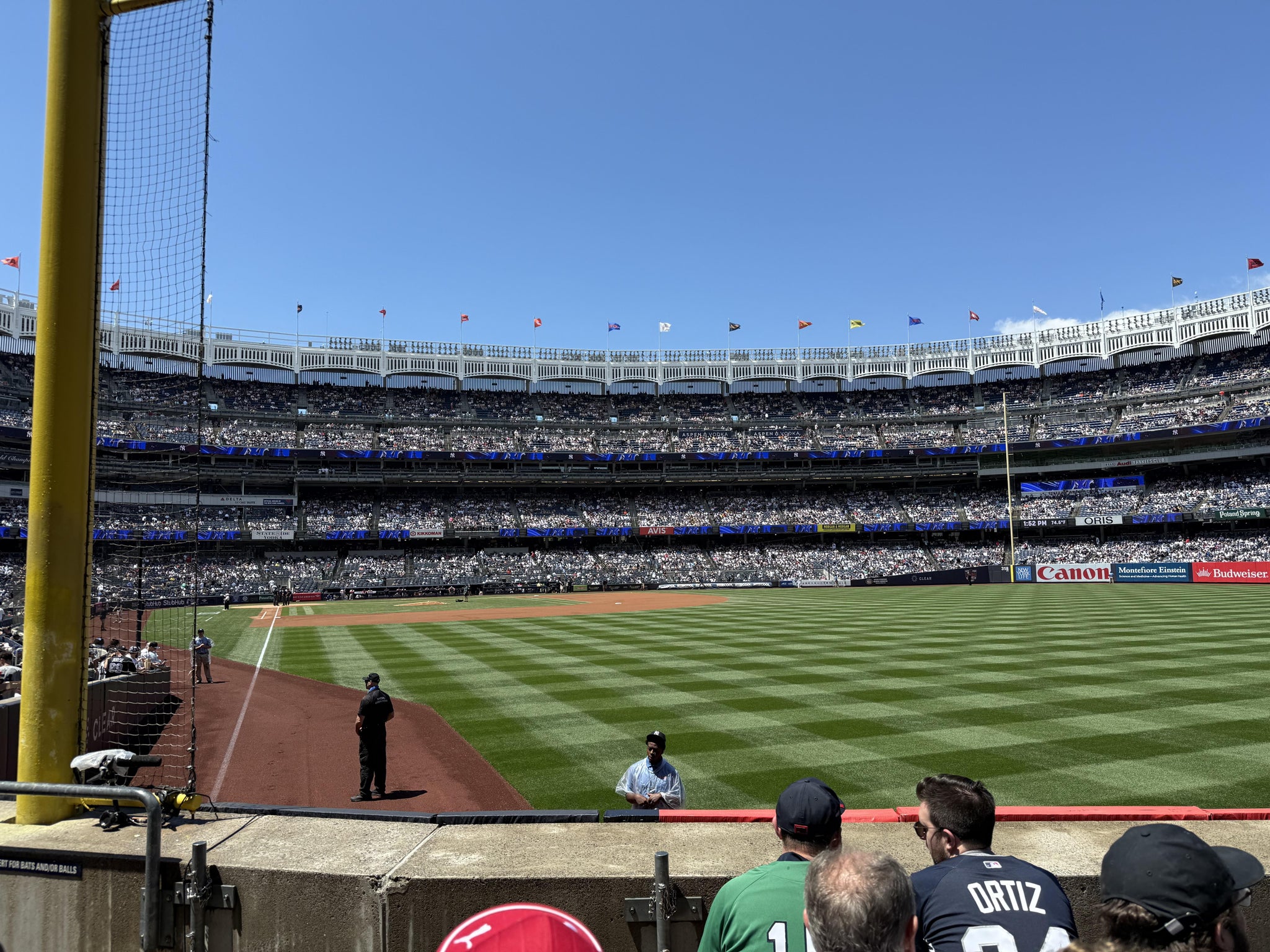 Real Fan View taken from Field Level 107 at Yankee Stadium by Teresa C