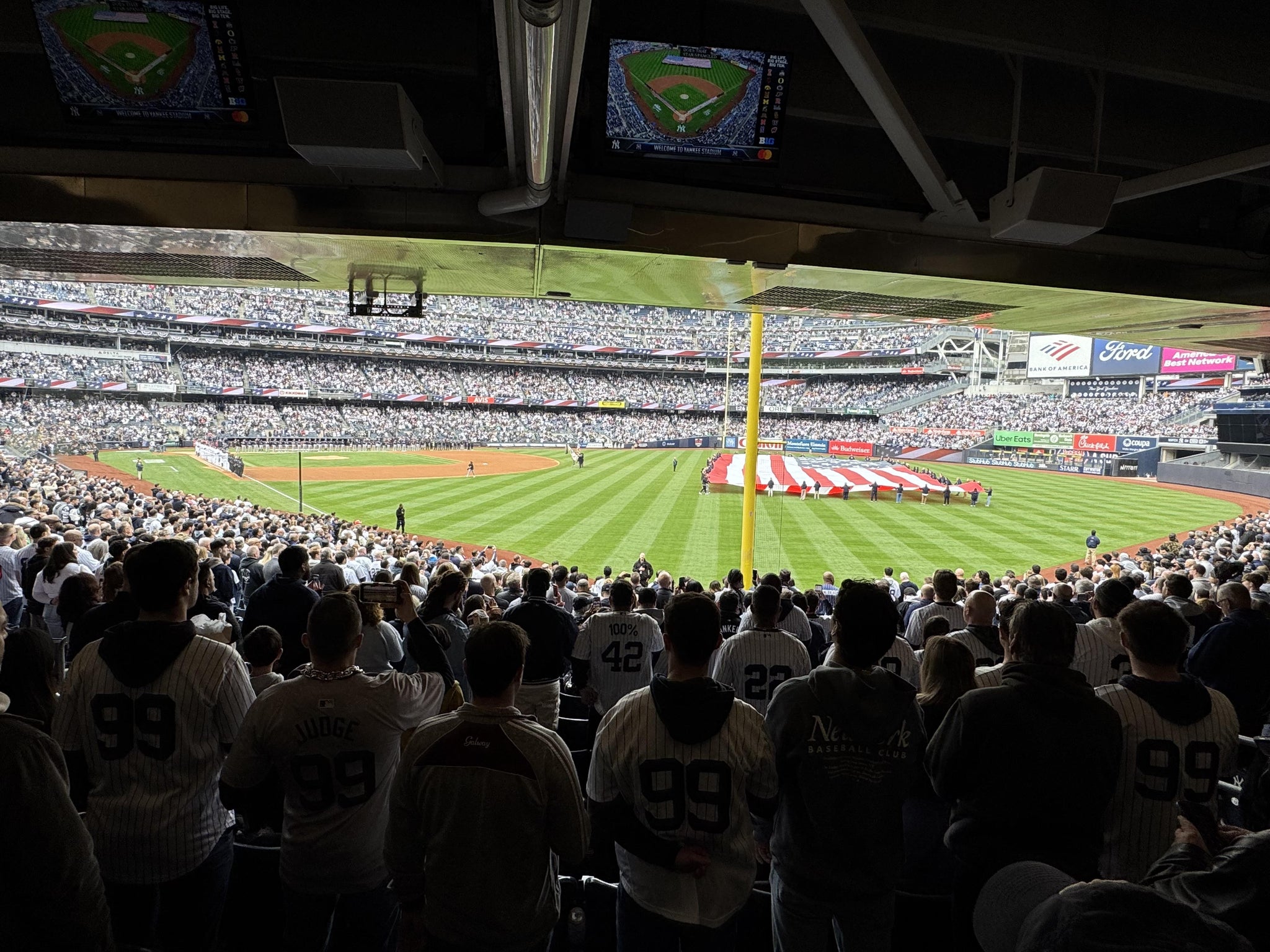 Real Fan View taken from Field Level 108 at Yankee Stadium by Jason B
