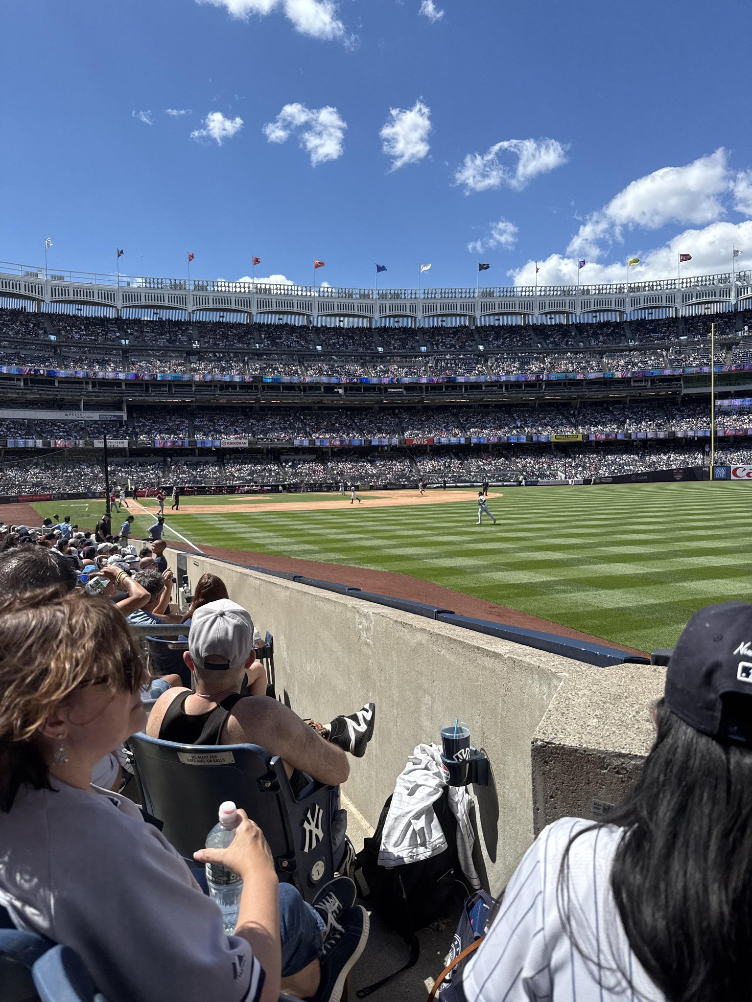 Real Fan View taken from Field Level 108 at Yankee Stadium by Ricky C