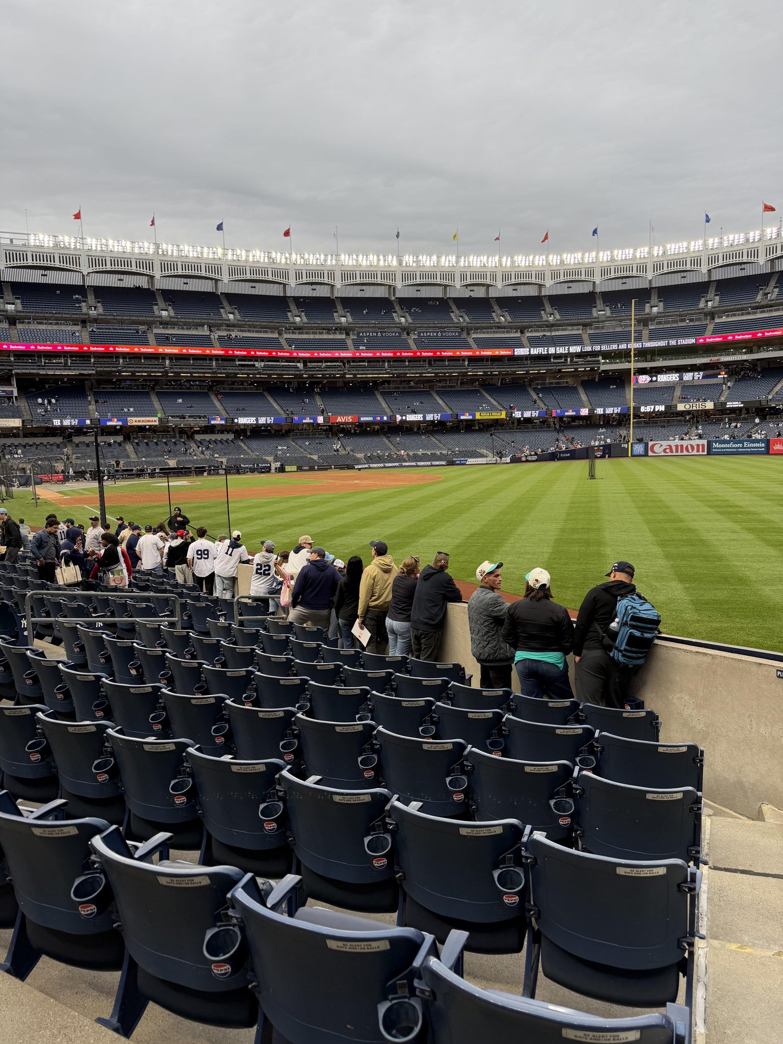 Real Fan View taken from Field Level 109 at Yankee Stadium by Eddie B