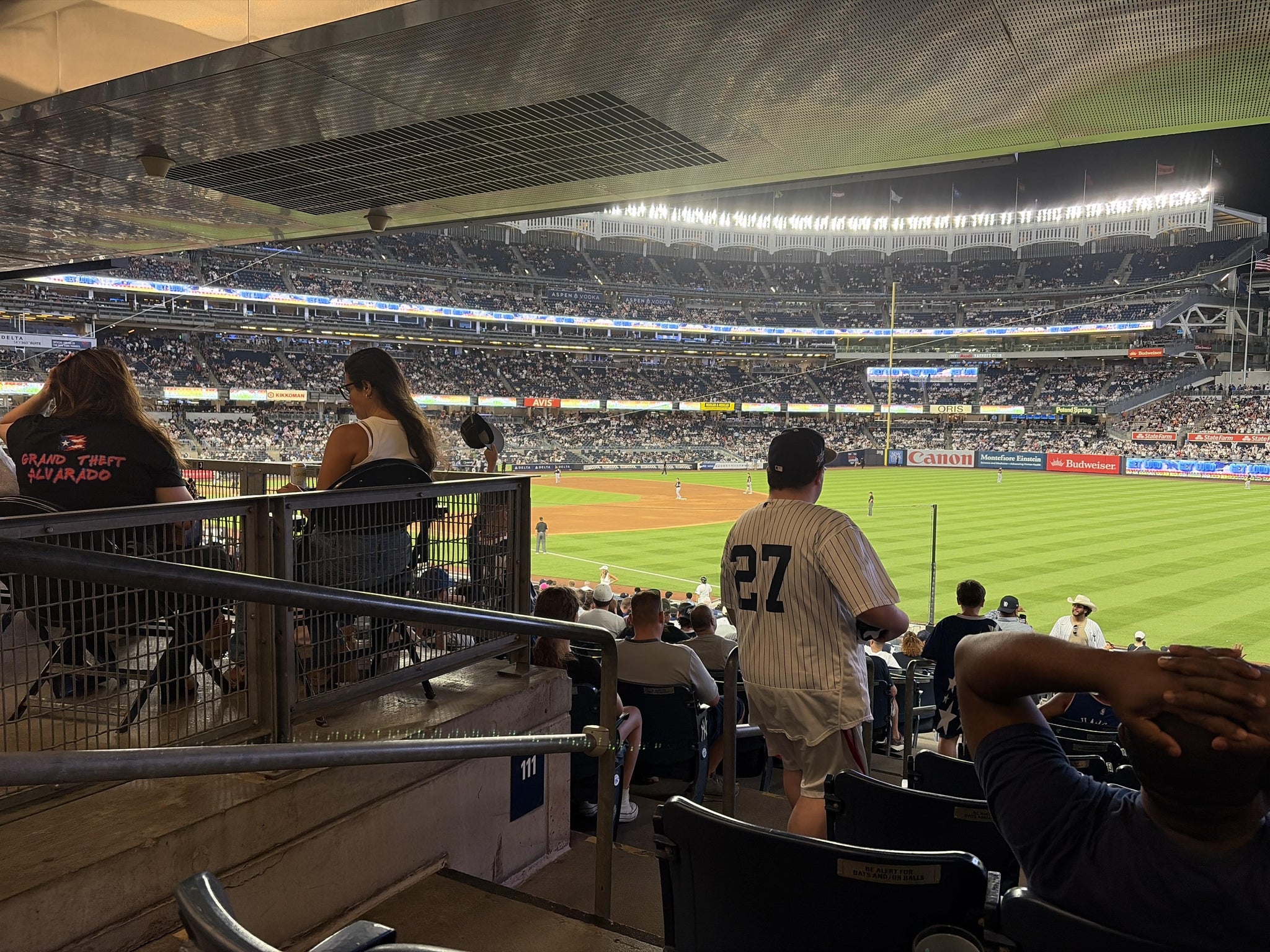 Real Fan View taken from Field Level 110 at Yankee Stadium by Chris N
