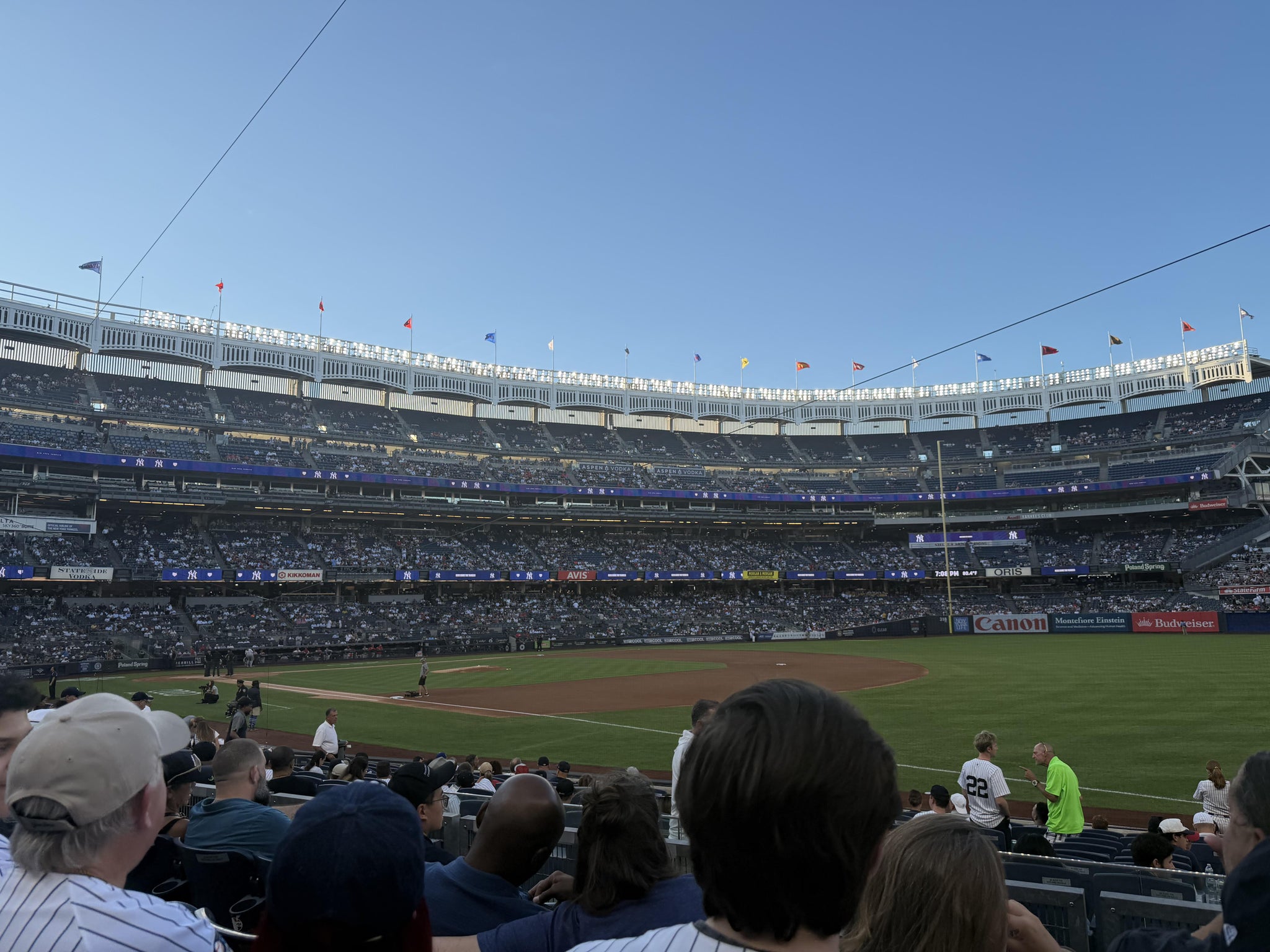 Real Fan View taken from Field Level 112 at Yankee Stadium by Judith F