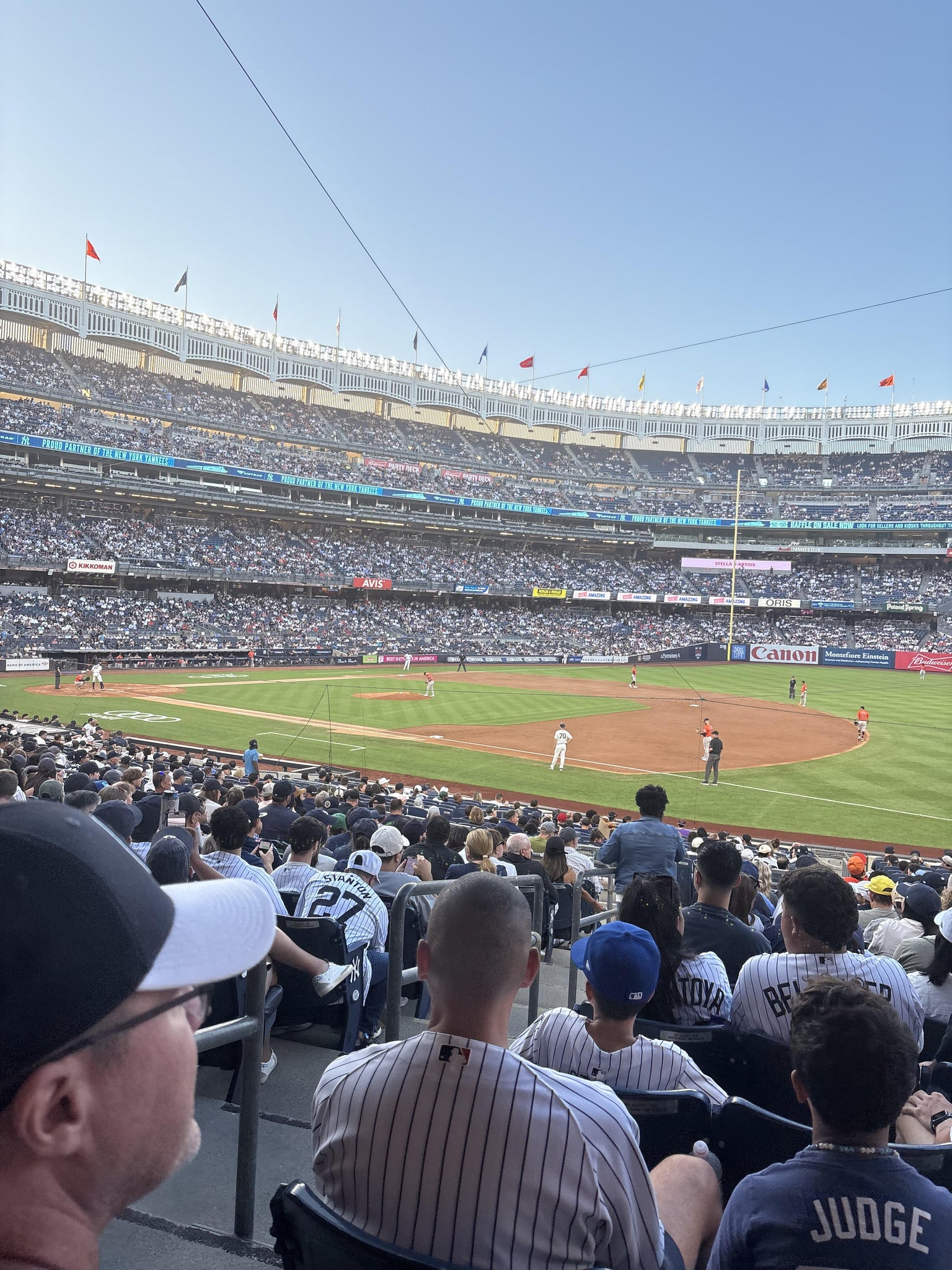 Real Fan View taken from Field Level 113 at Yankee Stadium by Patrick S