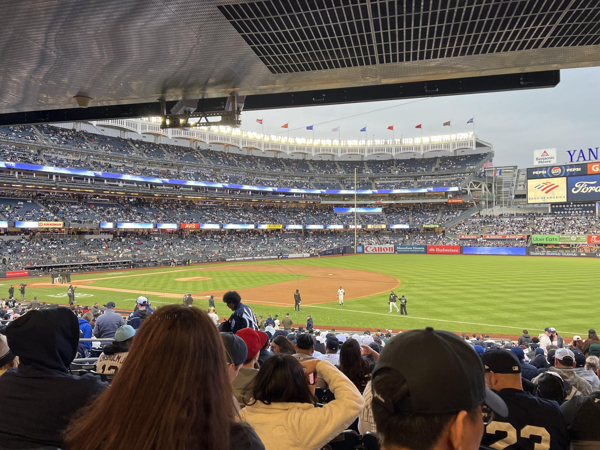 Real Fan View taken from Field Level 113 at Yankee Stadium by Anonymous User