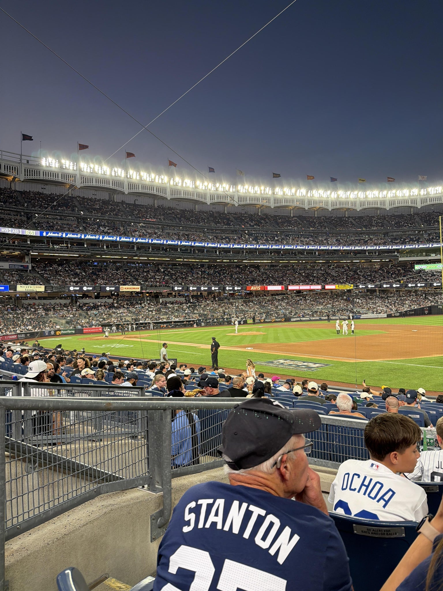 Real Fan View taken from Field Level 113 at Yankee Stadium by Benjamin T