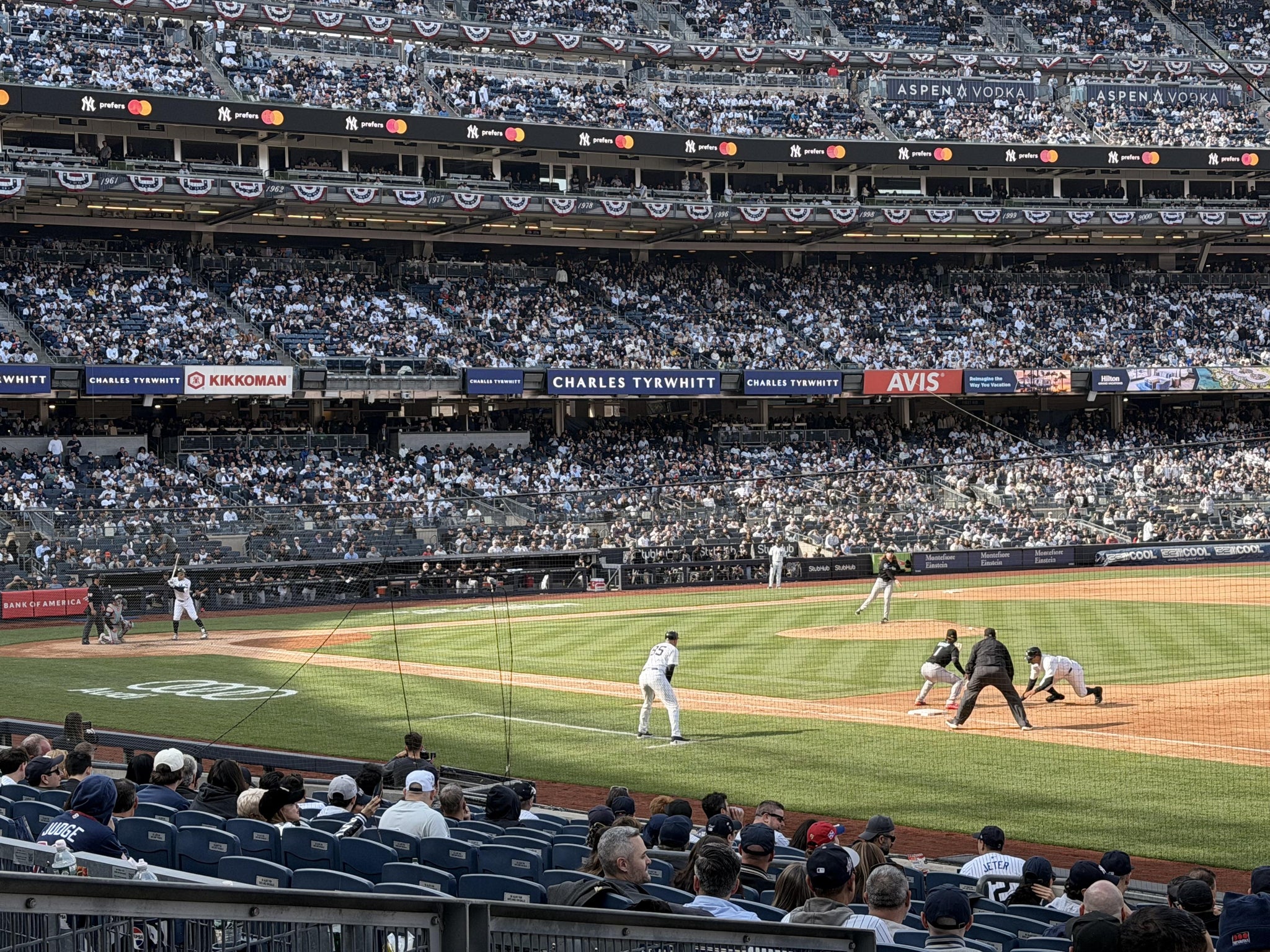 Real Fan View taken from Field Level 113 at Yankee Stadium by Scott M