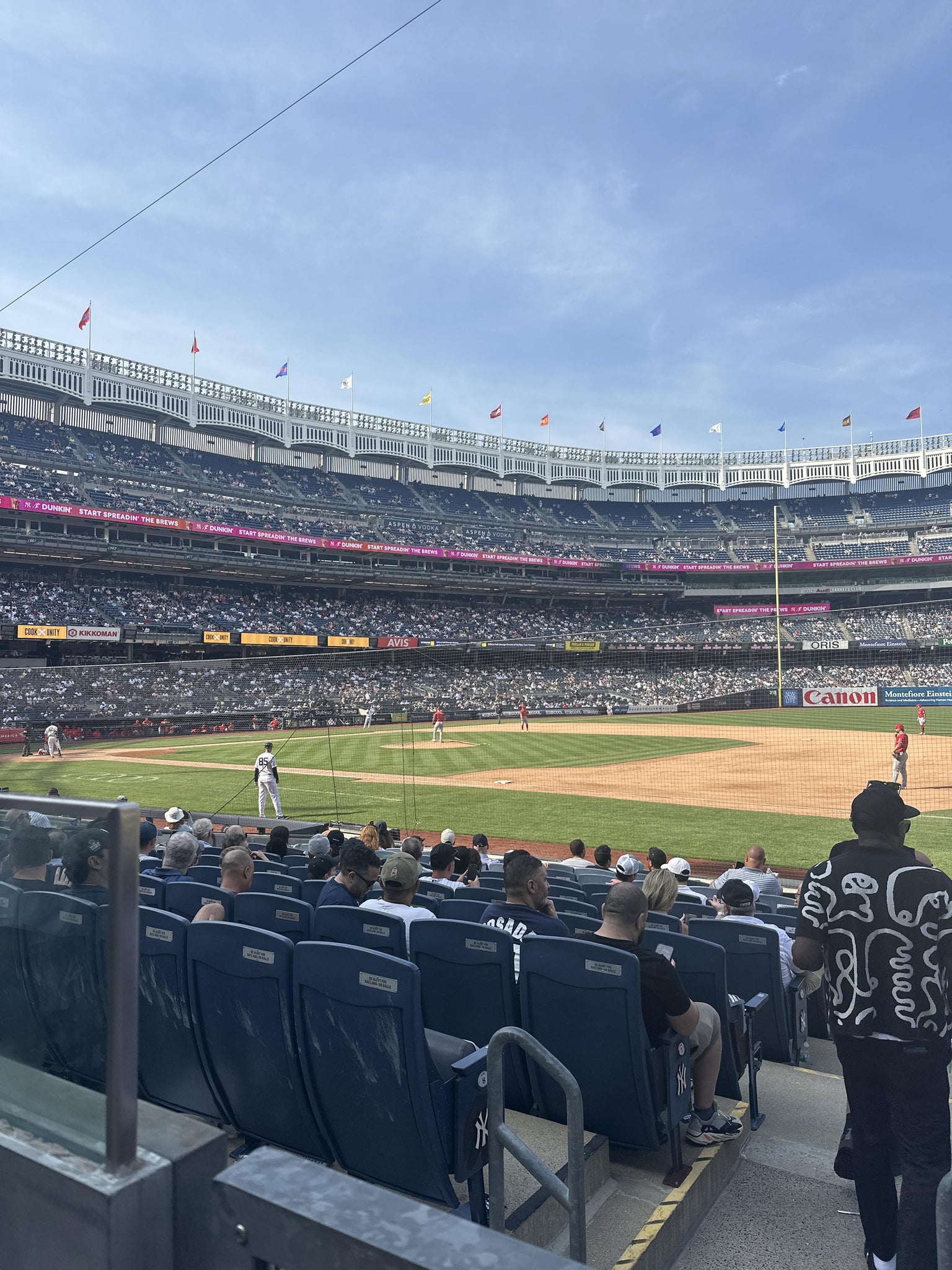 Real Fan View taken from Field Level 114 A at Yankee Stadium by Frank D