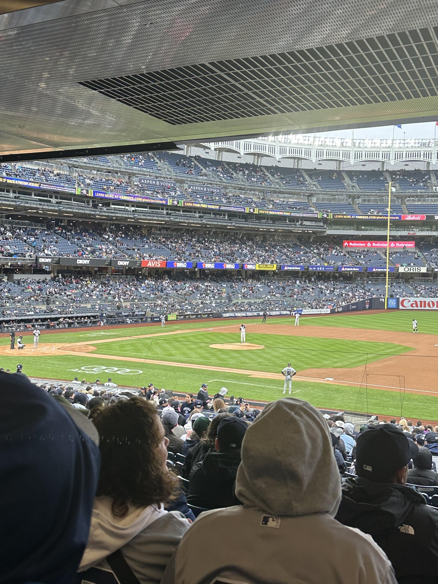 Real Fan View taken from Field Level 114 B at Yankee Stadium by Pragya K