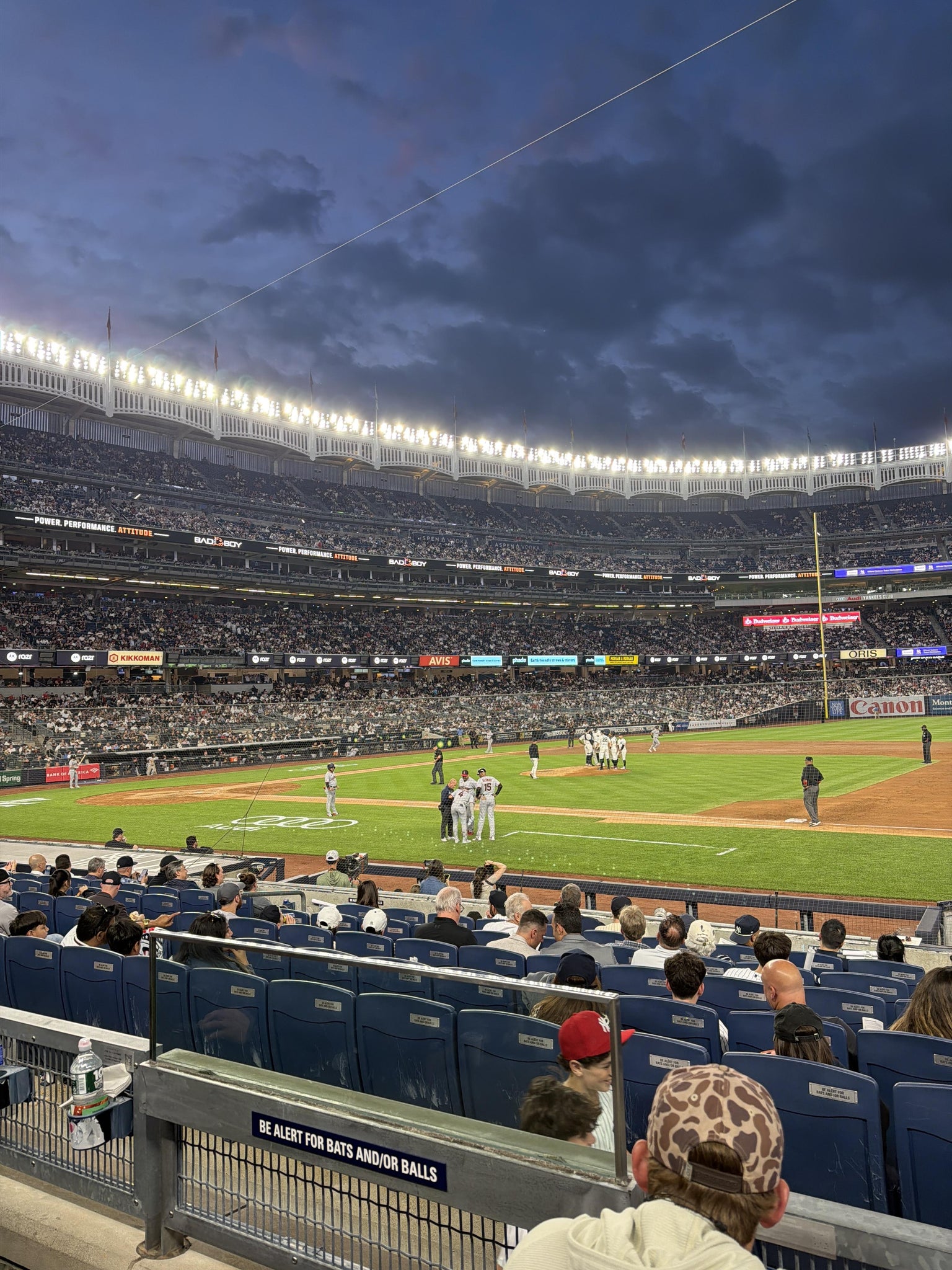 Real Fan View taken from Field Level 114 B at Yankee Stadium by Maribel J
