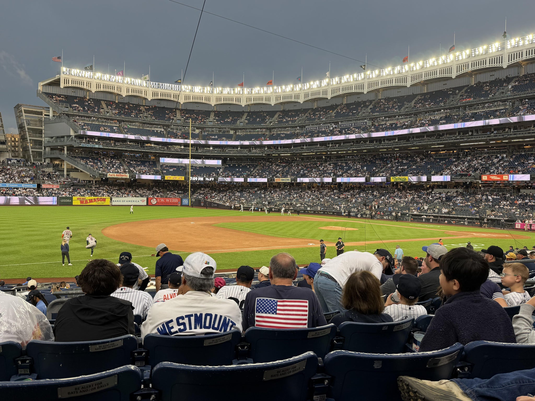 Real Fan View taken from Field Level 127 A at Yankee Stadium by Sarah P