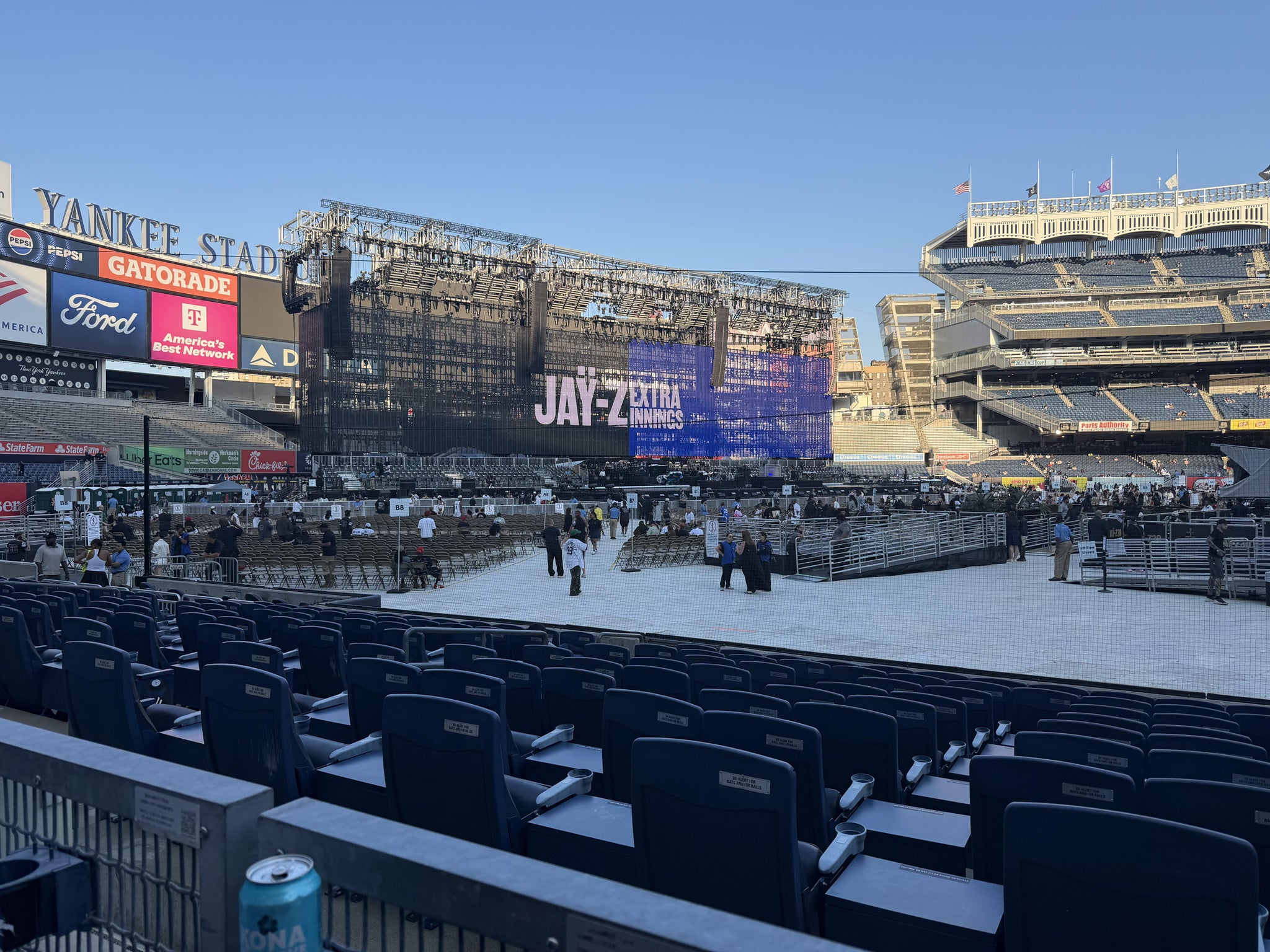Real Fan View taken from Field Level 127 B at Yankee Stadium by Severen H