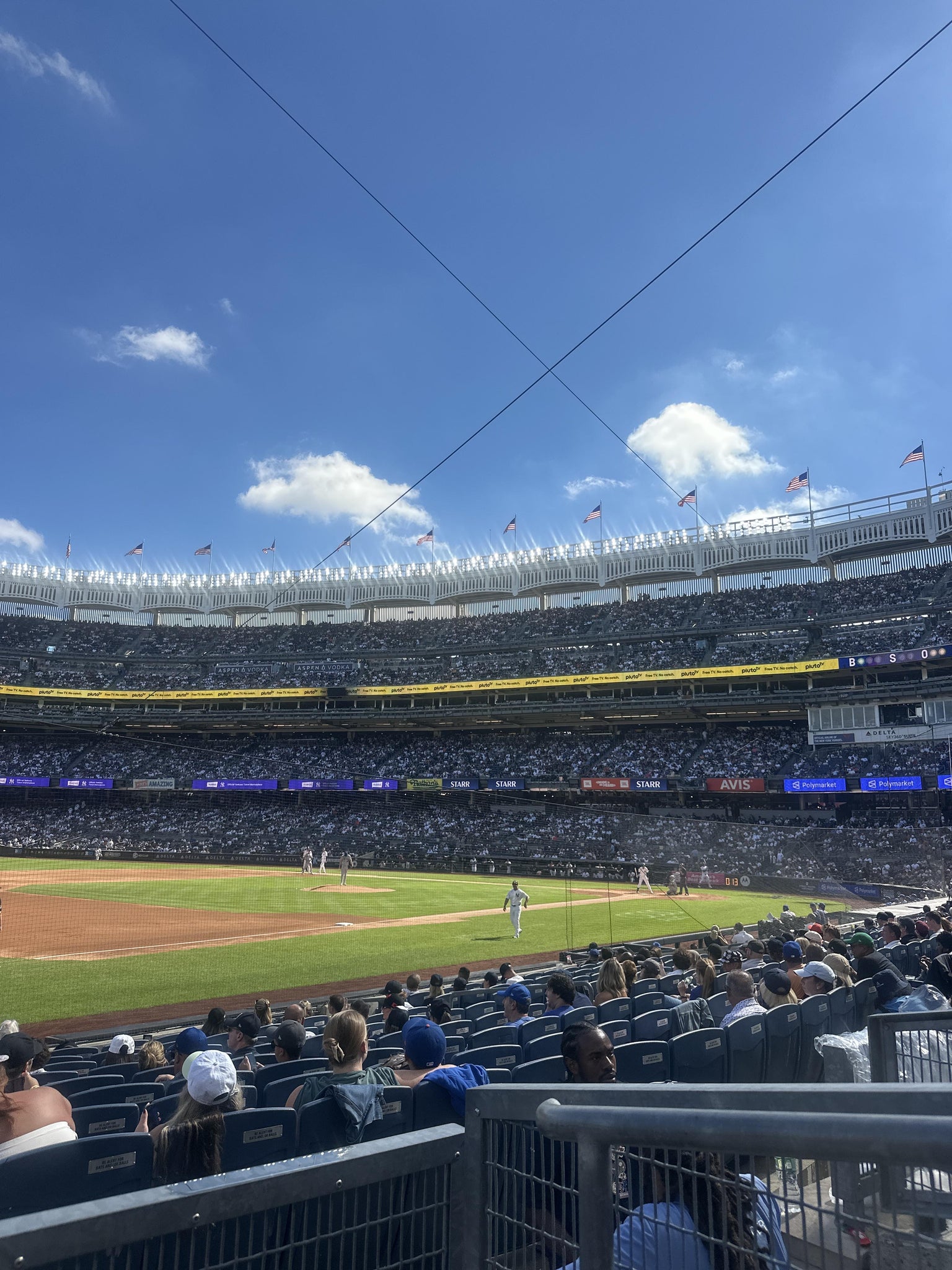 Real Fan View taken from Field Level 127 B at Yankee Stadium by Ava L