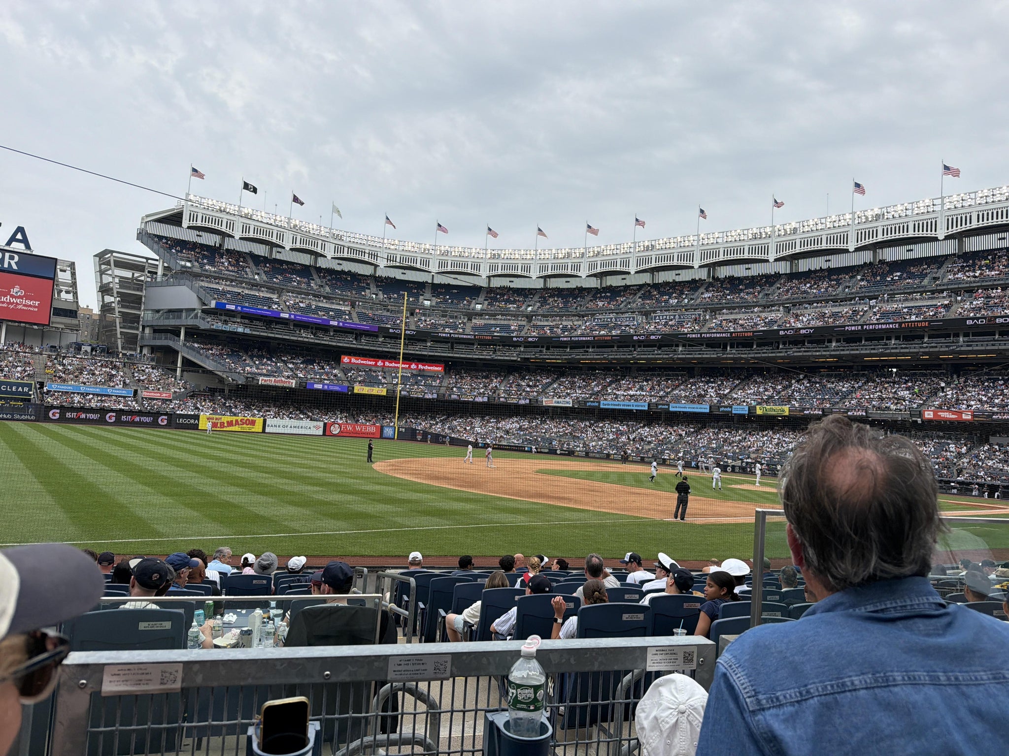 Real Fan View taken from Field Level 128 at Yankee Stadium by Jenifer R