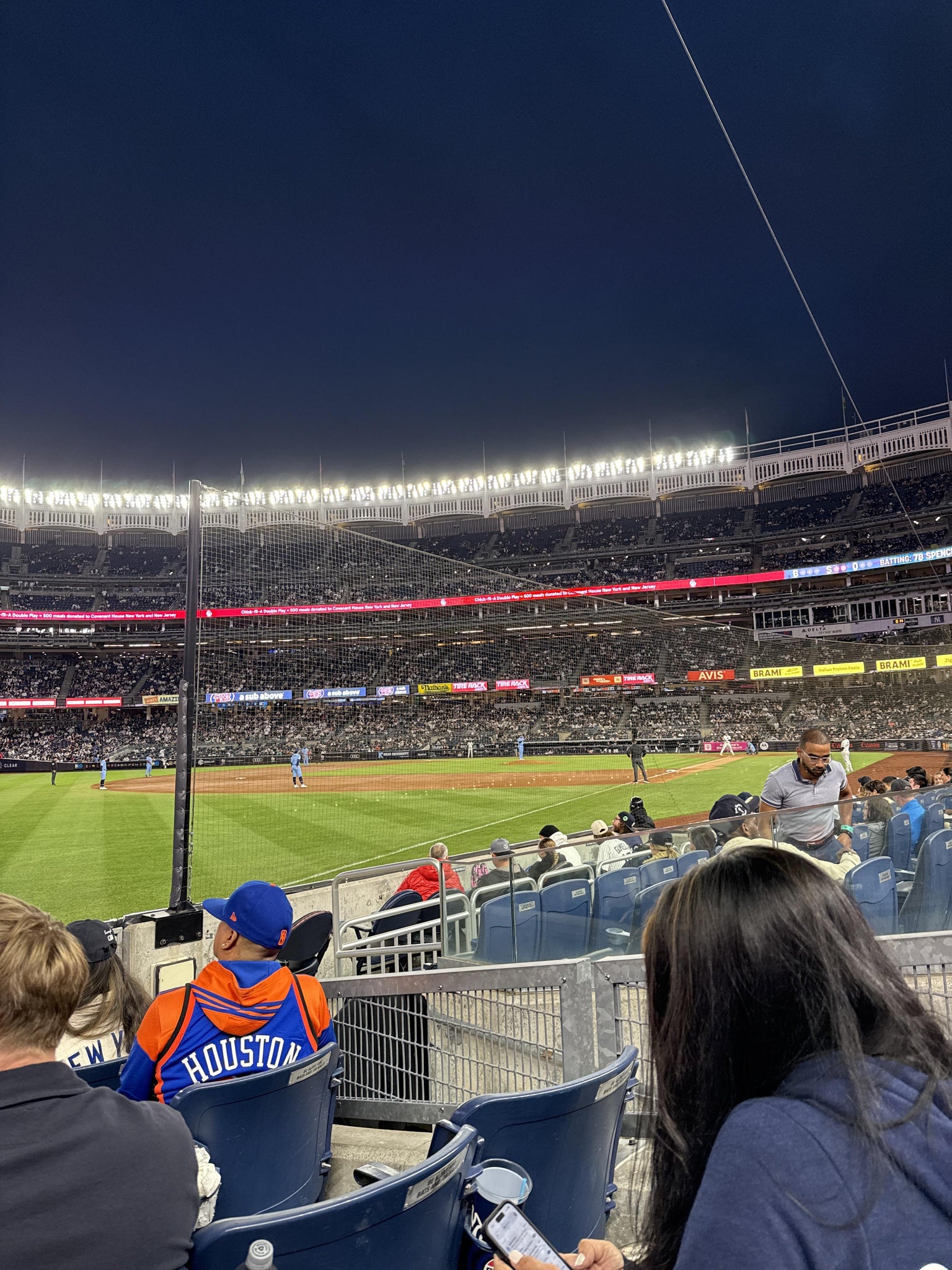 Real Fan View taken from Field Level 129 at Yankee Stadium by Isabella P