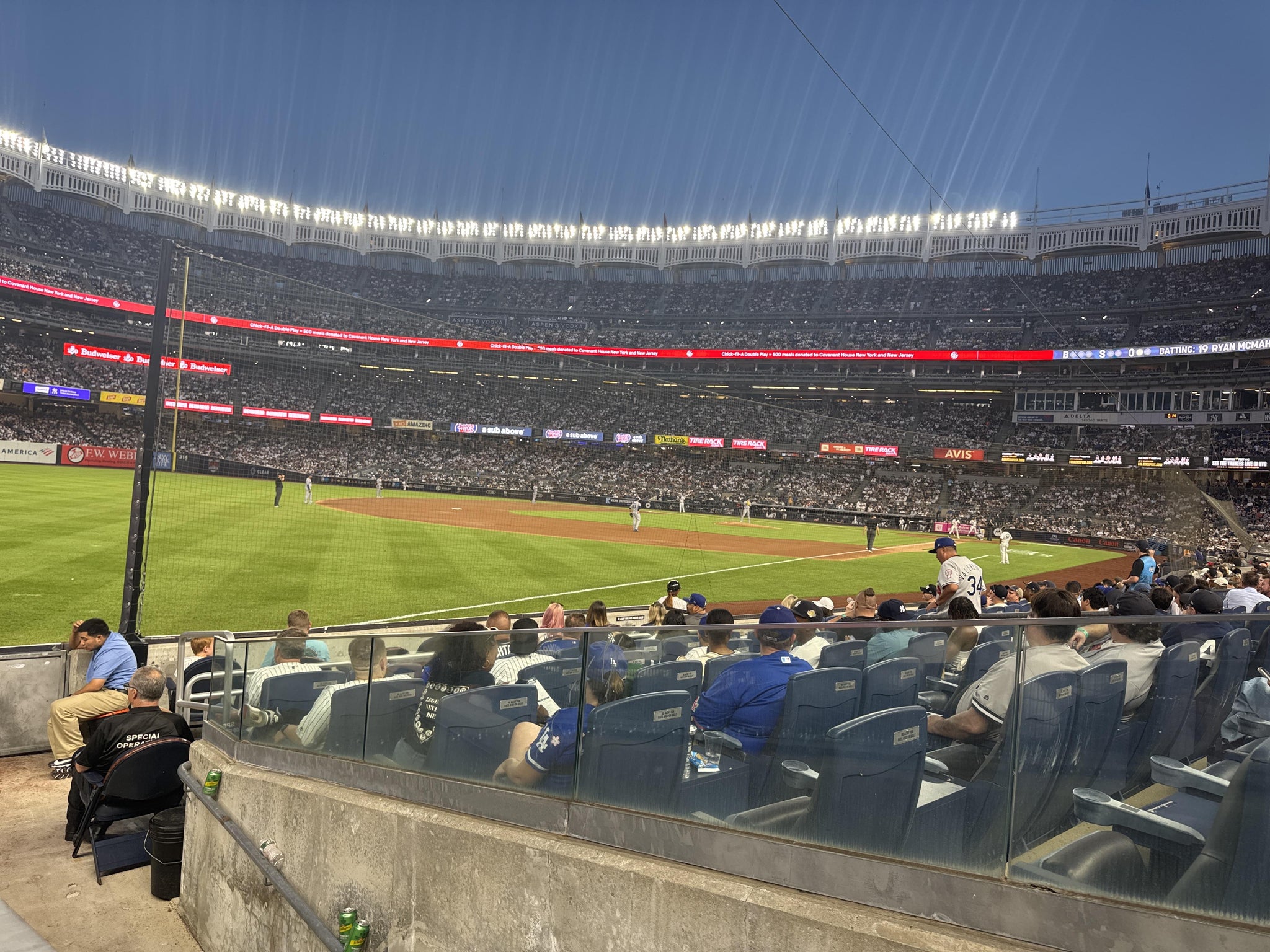 Real Fan View taken from Field Level 129 at Yankee Stadium by Kathryn W