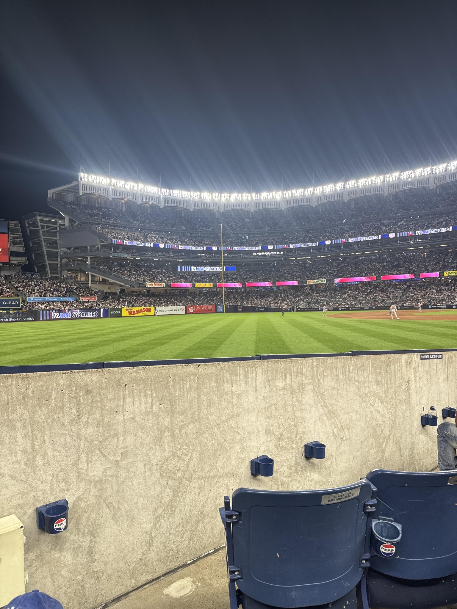 Real Fan View taken from Field Level 130 at Yankee Stadium by Andrew G