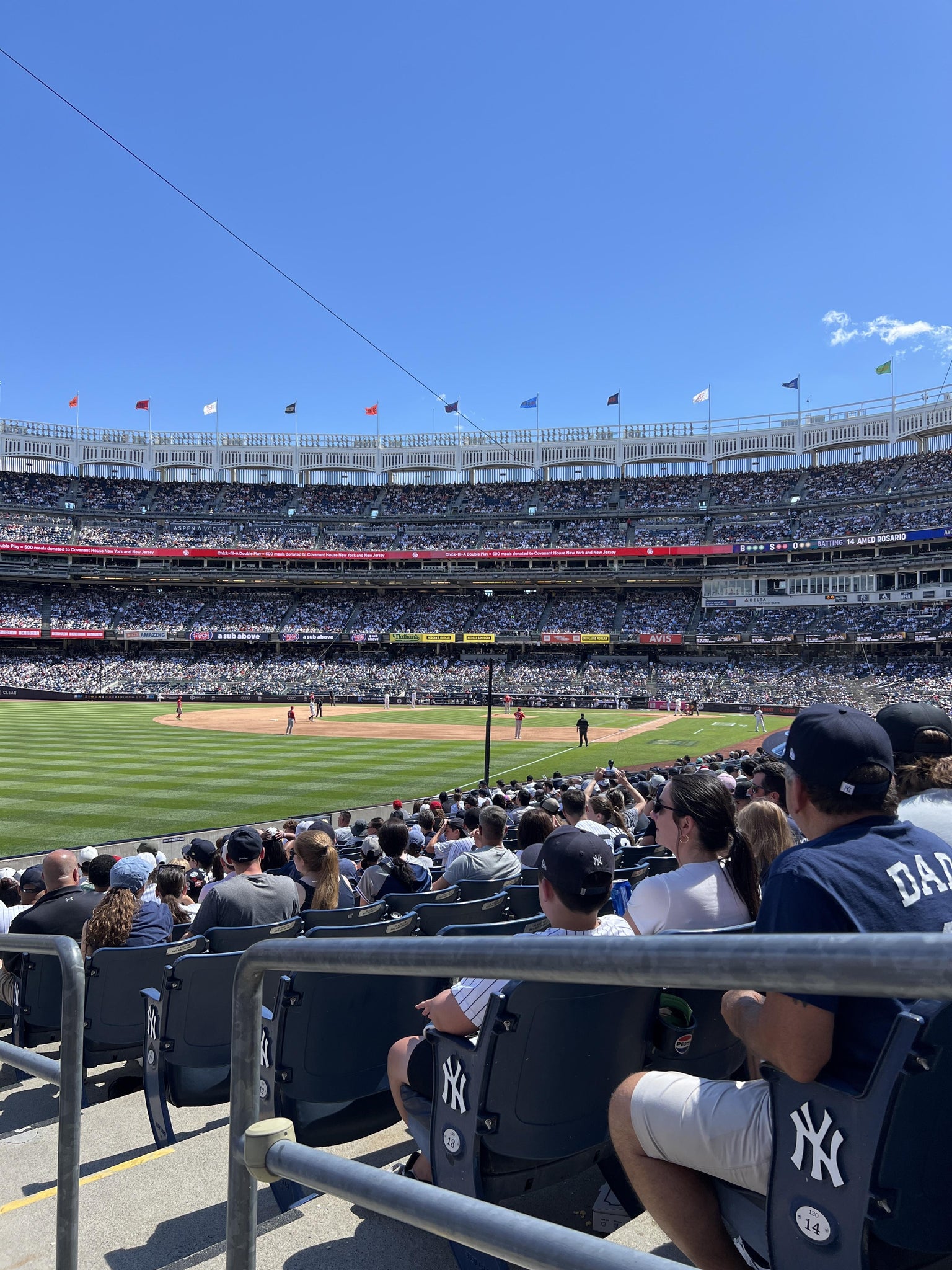 Real Fan View taken from Field Level 131 at Yankee Stadium by Marshall F