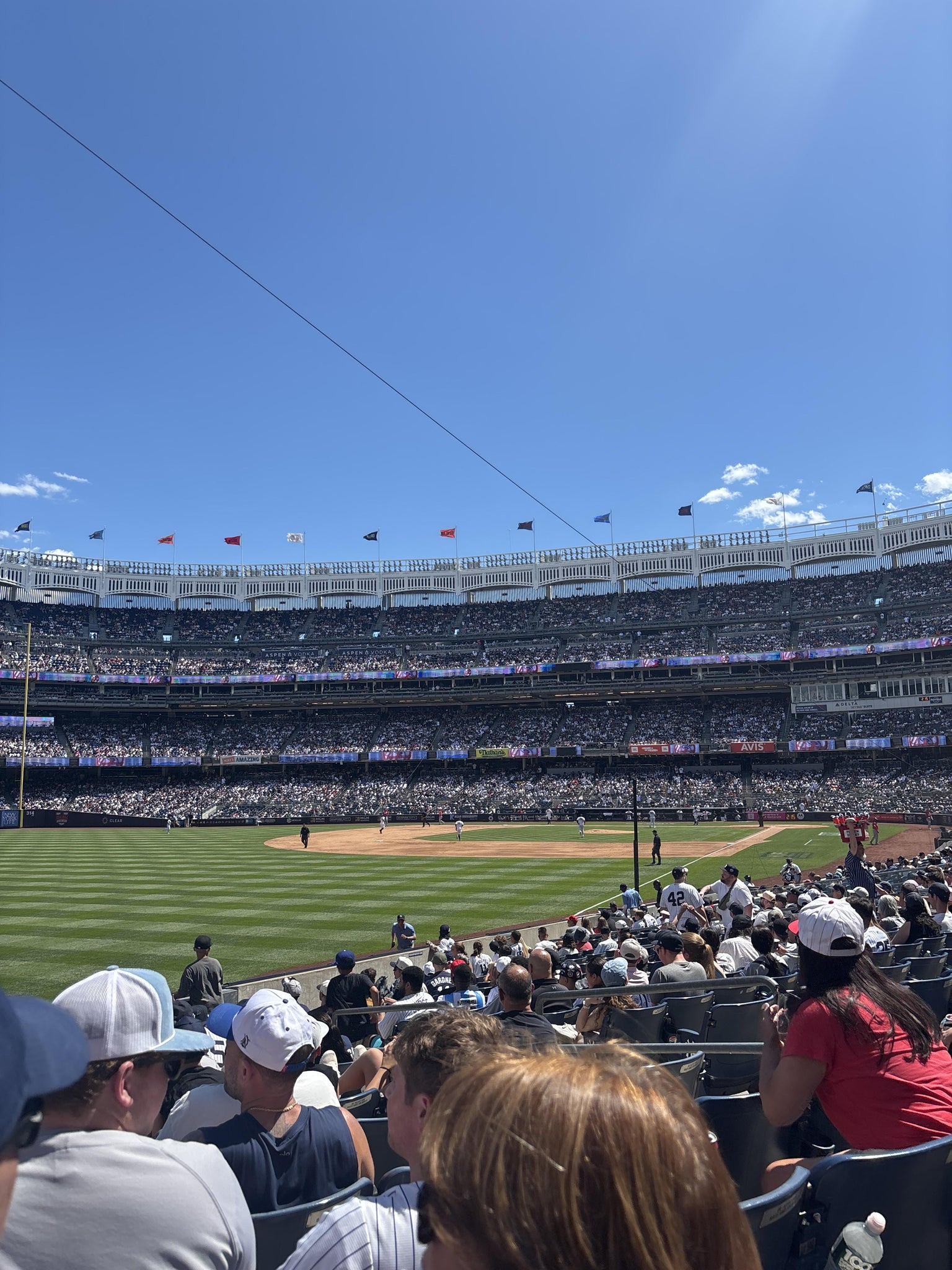 Real Fan View taken from Field Level 131 at Yankee Stadium by Michael emil W