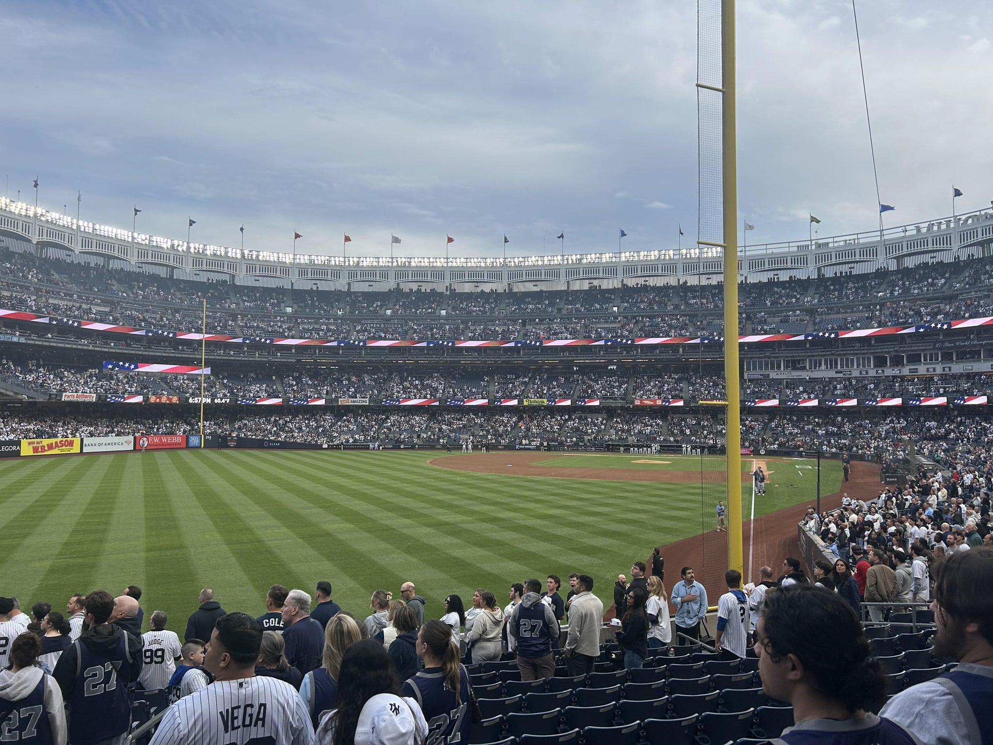 Real Fan View taken from Field Level 132 at Yankee Stadium by Raymond T