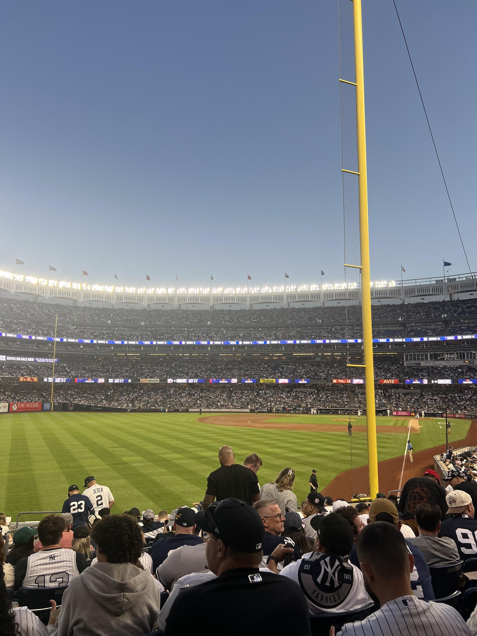 Real Fan View taken from Field Level 132 at Yankee Stadium by Vanessa L
