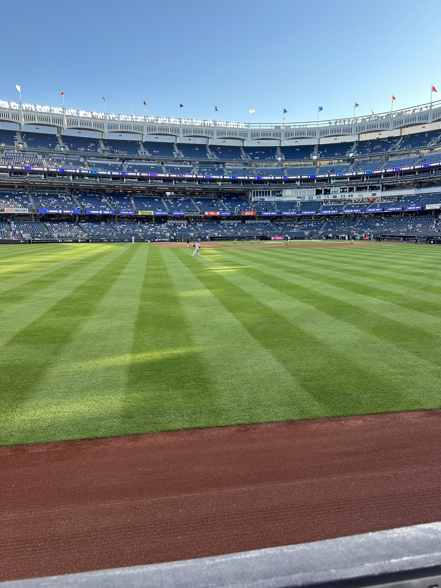 Real Fan View taken from Field Level 136 at Yankee Stadium by Tony A