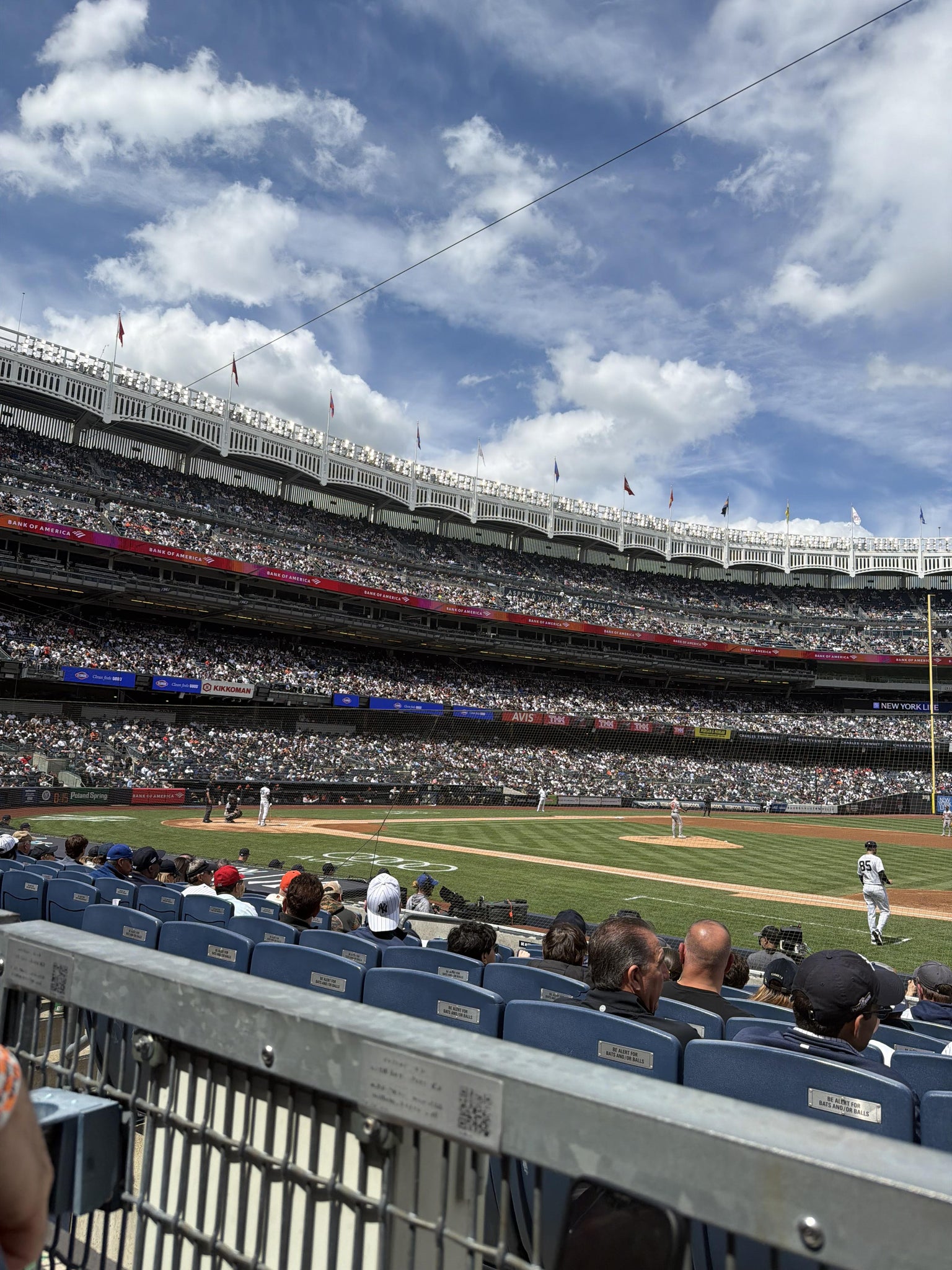 Real Fan View taken from Field MVP 115 at Yankee Stadium by Alex M