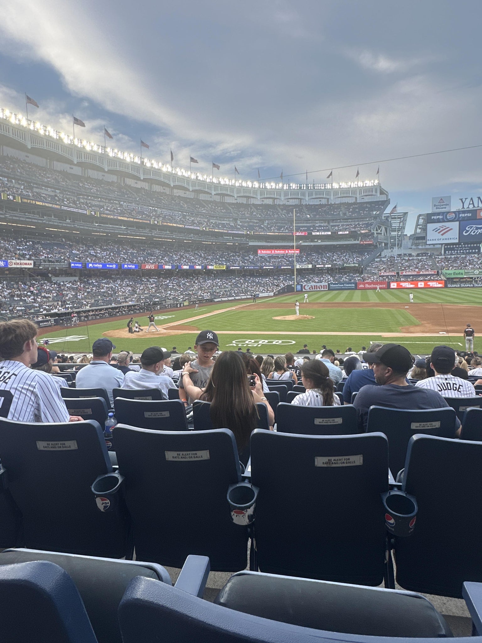 Real Fan View taken from Field MVP 116 at Yankee Stadium by Denise W