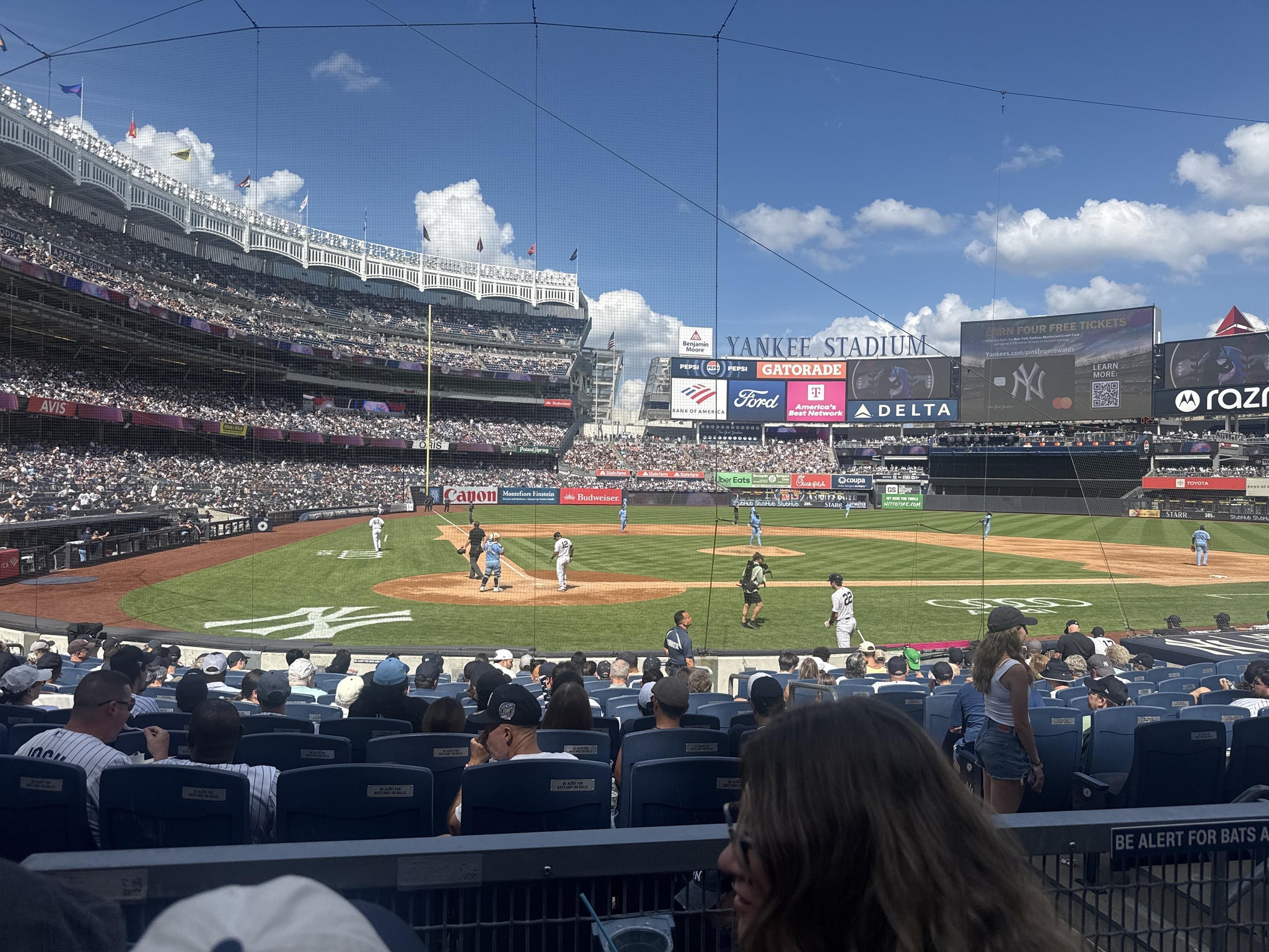Real Fan View taken from Field MVP 118 at Yankee Stadium by Anthony E