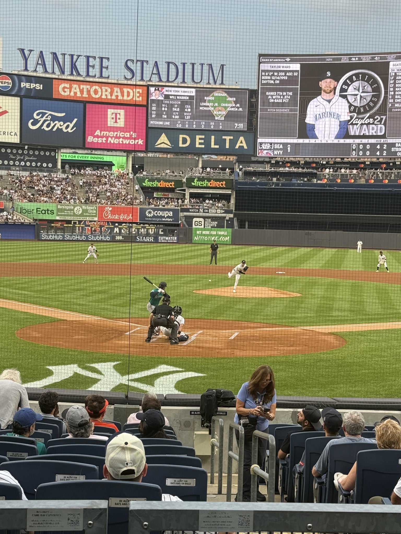 Real Fan View taken from Field MVP 120 A at Yankee Stadium by Wyatt R