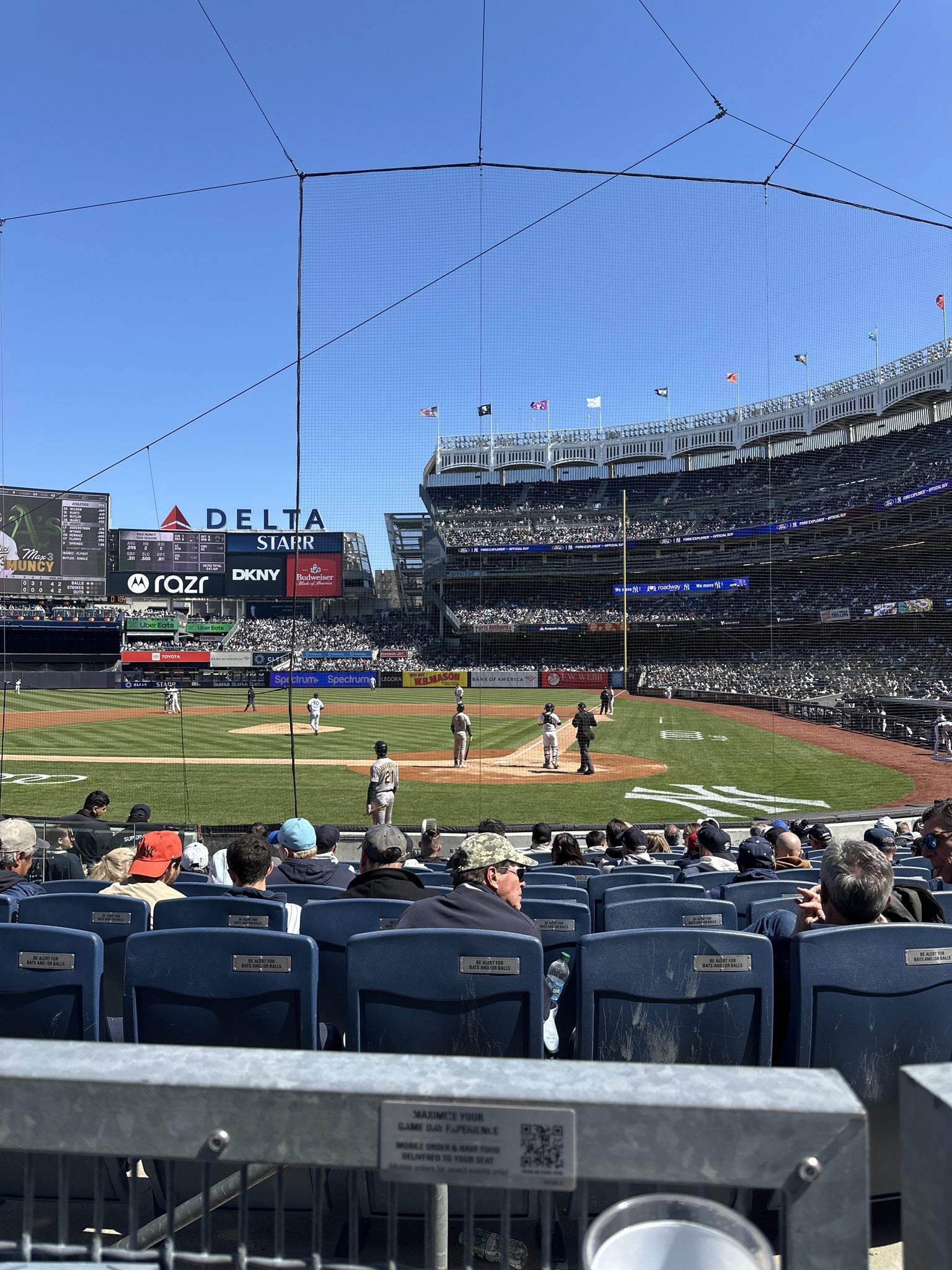 Real Fan View taken from Field MVP 121 B at Yankee Stadium by Elizabeth F