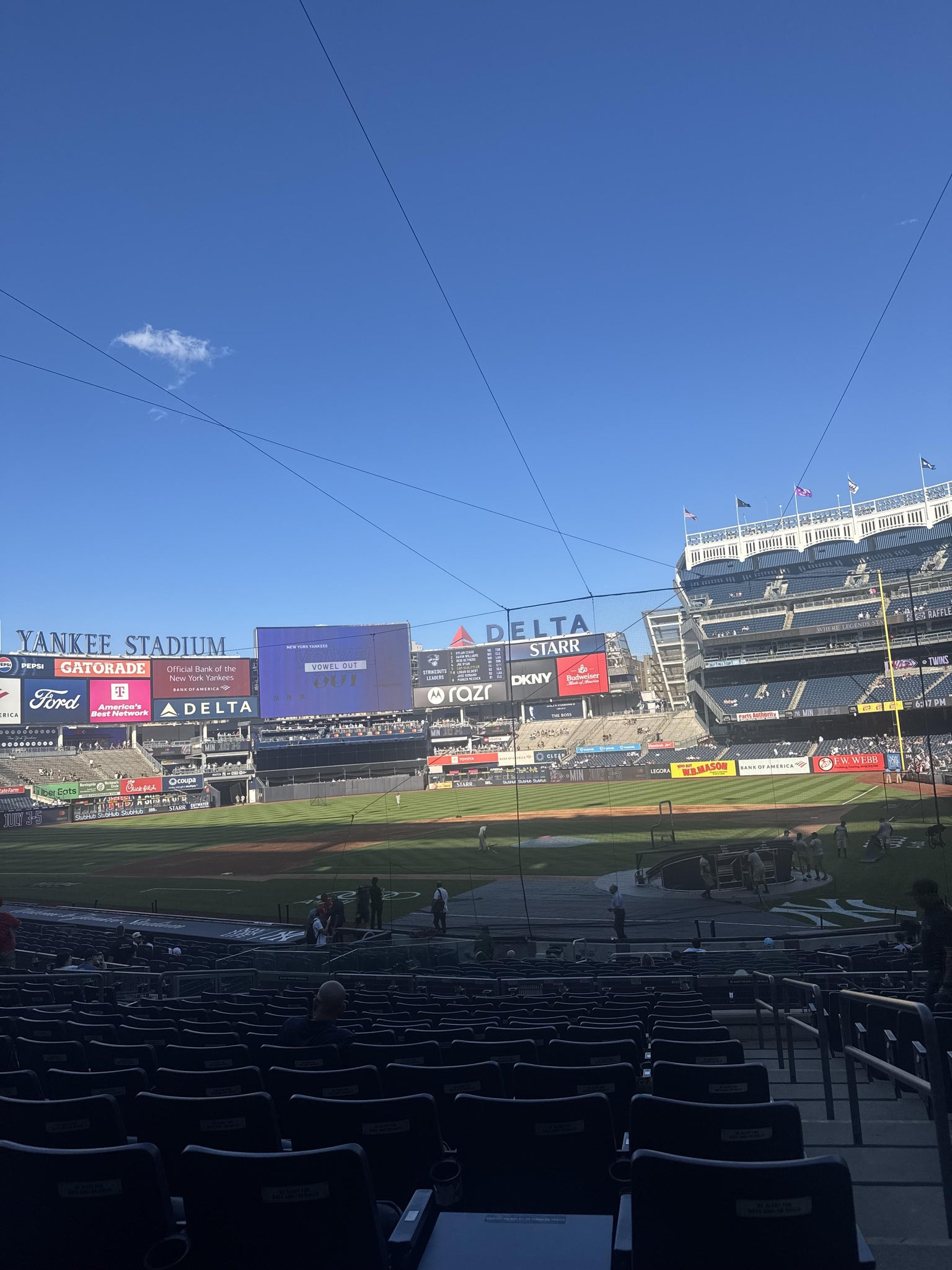 Real Fan View taken from Field MVP 121 B at Yankee Stadium by Myles R
