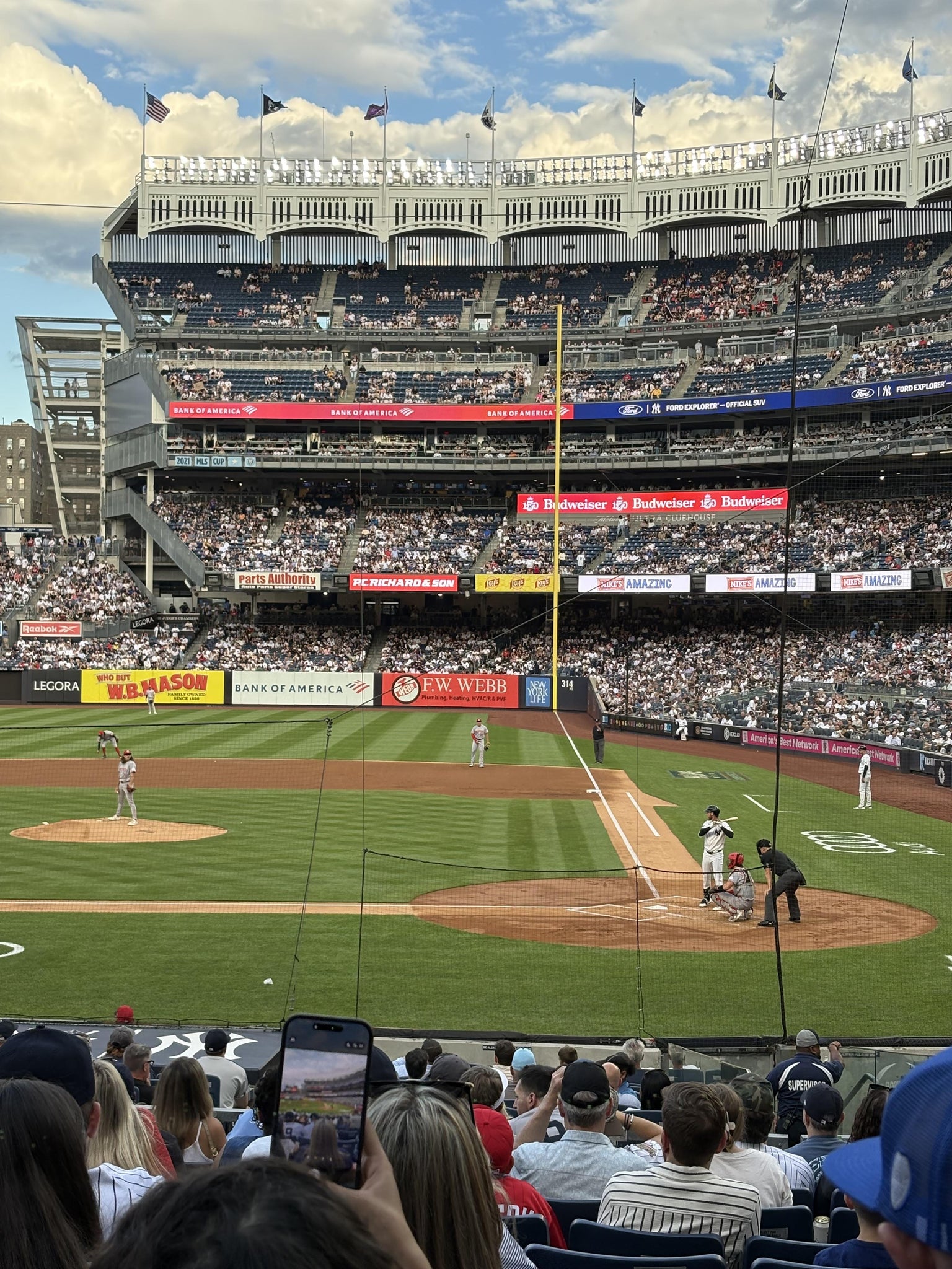Real Fan View taken from Field MVP 122 at Yankee Stadium by Austin S