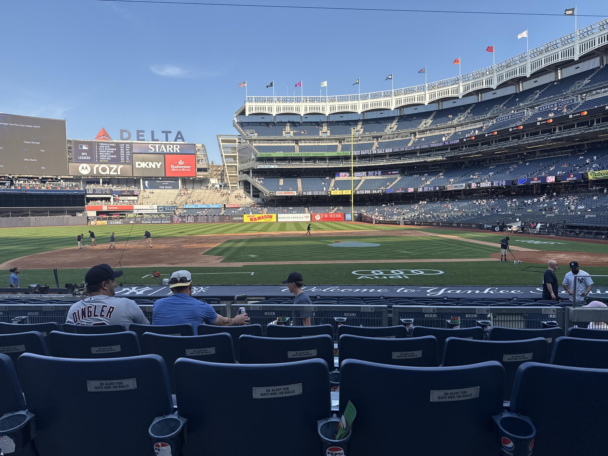 Real Fan View taken from Field MVP 124 at Yankee Stadium by Anonymous User
