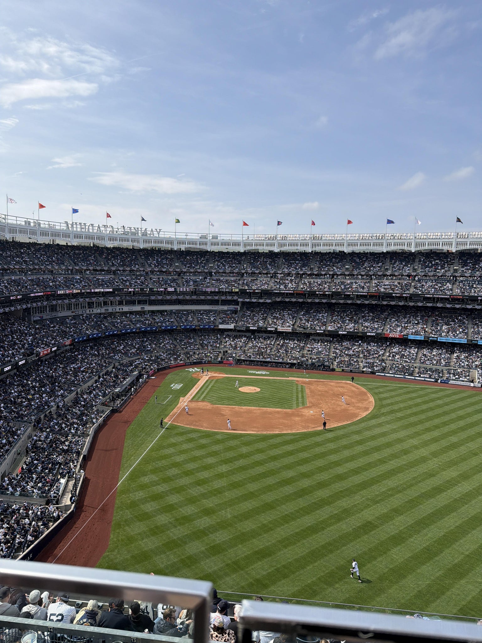 Real Fan View taken from Grandstand Level 405 at Yankee Stadium by Anonymous User