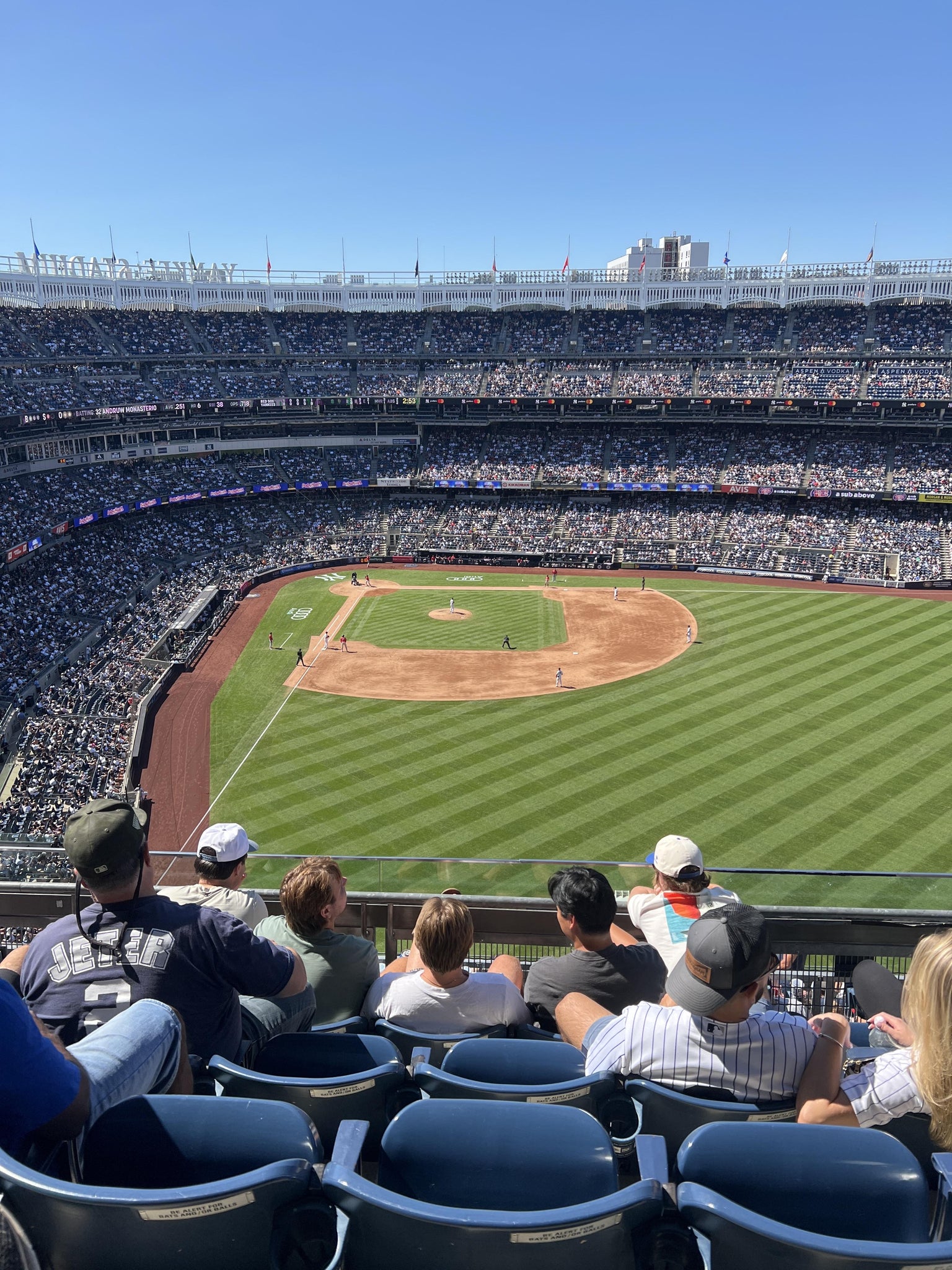 Real Fan View taken from Grandstand Level 405 at Yankee Stadium by Anonymous User