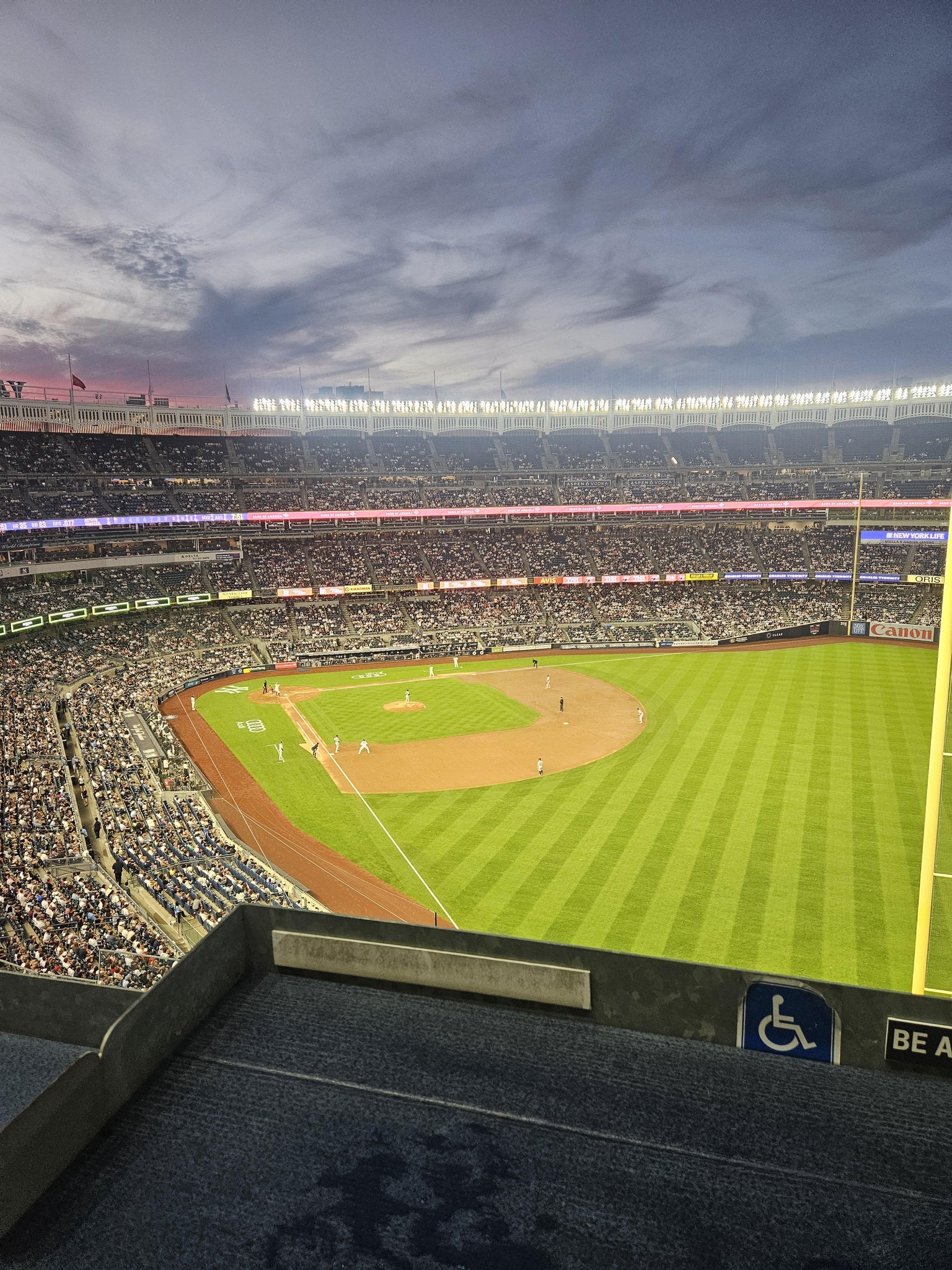 Real Fan View taken from Grandstand Level 405 at Yankee Stadium by Diana M