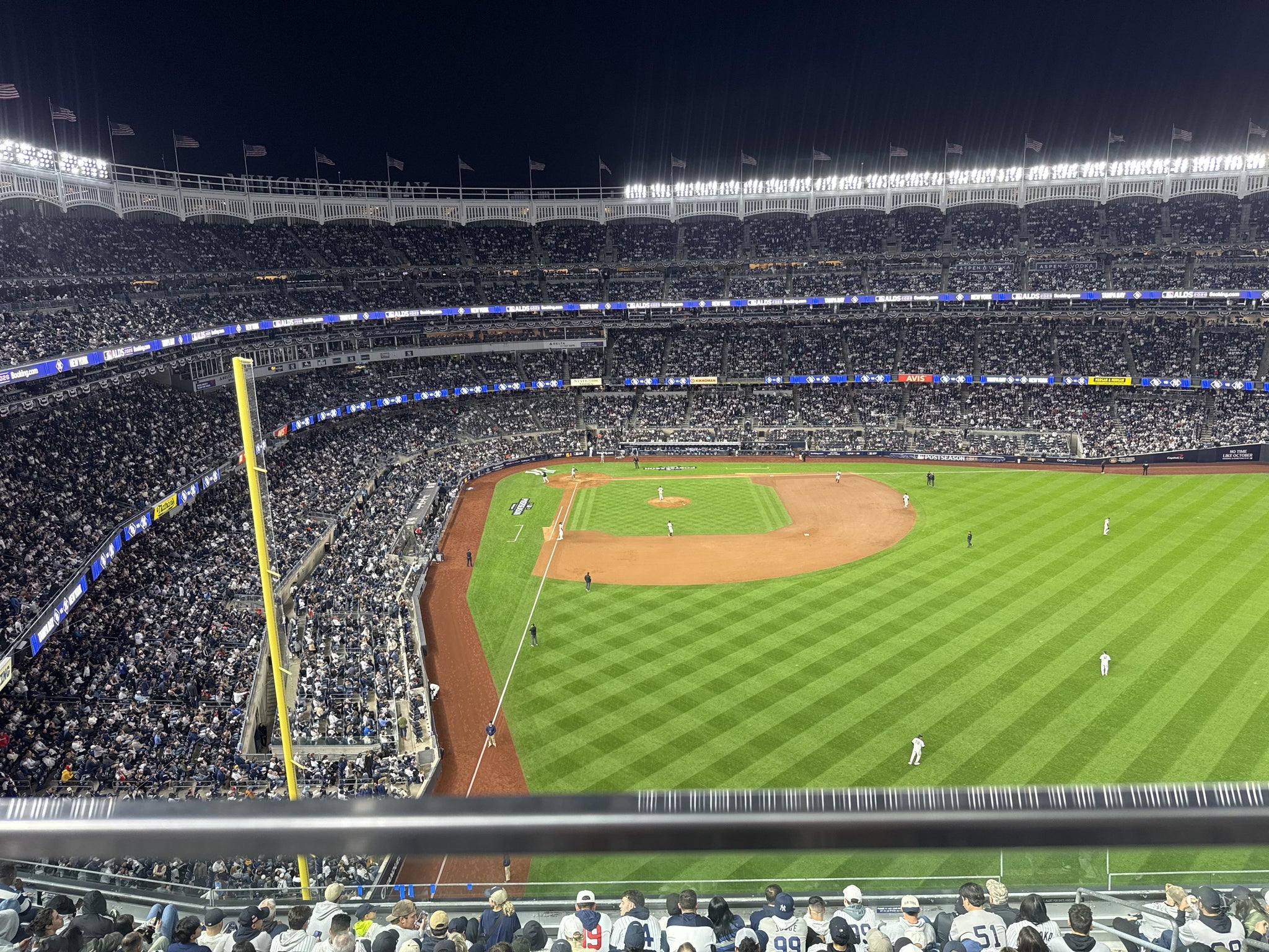 Real Fan View taken from Grandstand Level 406 at Yankee Stadium by Andrew L