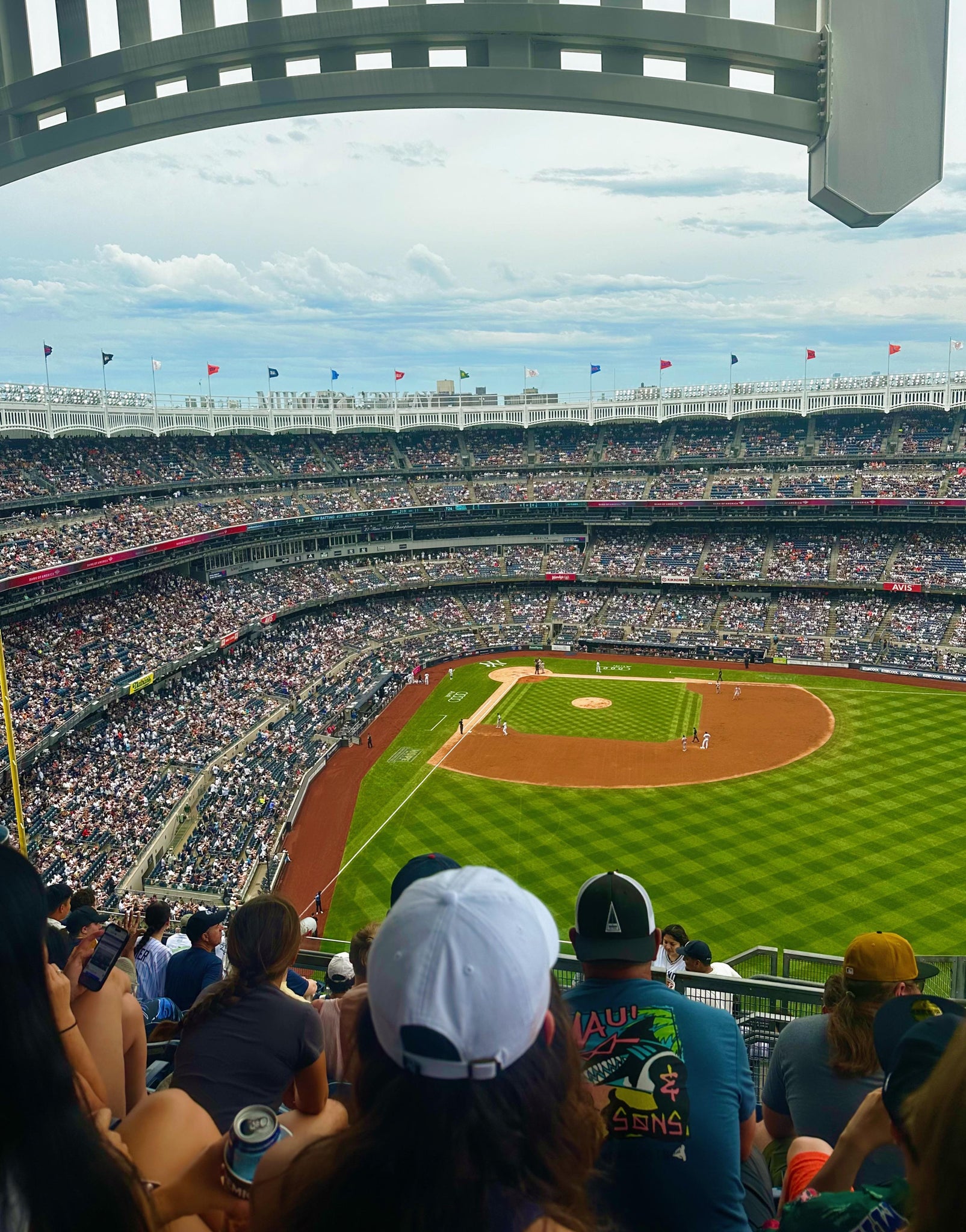 Real Fan View taken from Grandstand Level 407 A at Yankee Stadium by Bronwyn  B