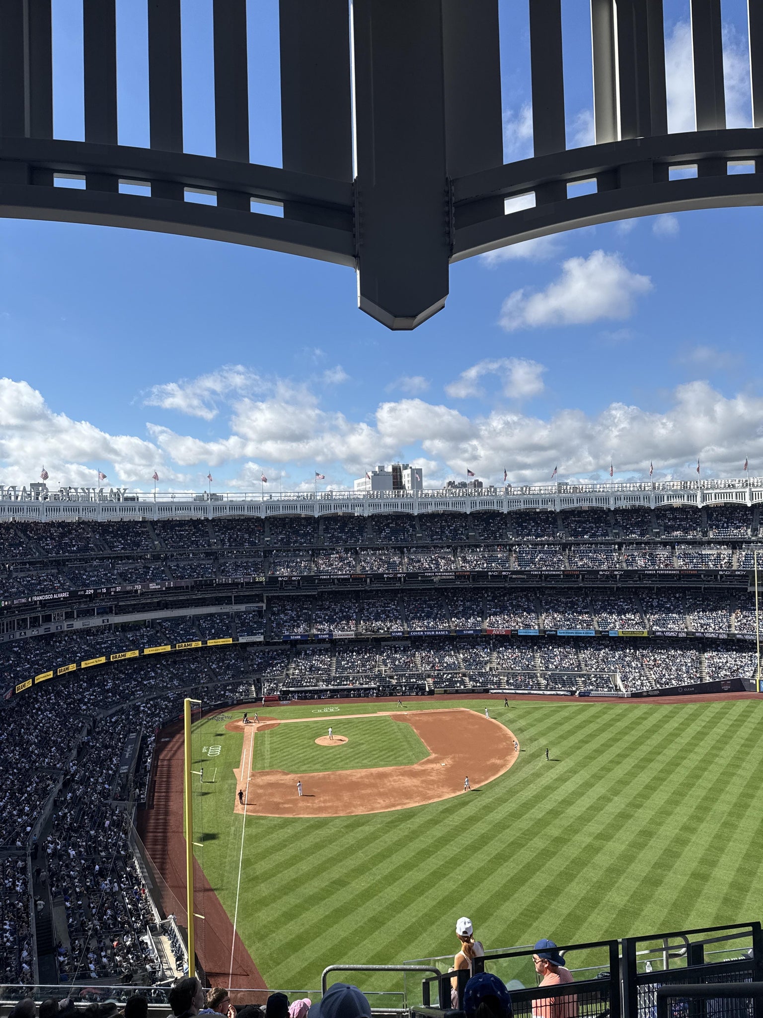 Real Fan View taken from Grandstand Level 407 A at Yankee Stadium by Stephanie W