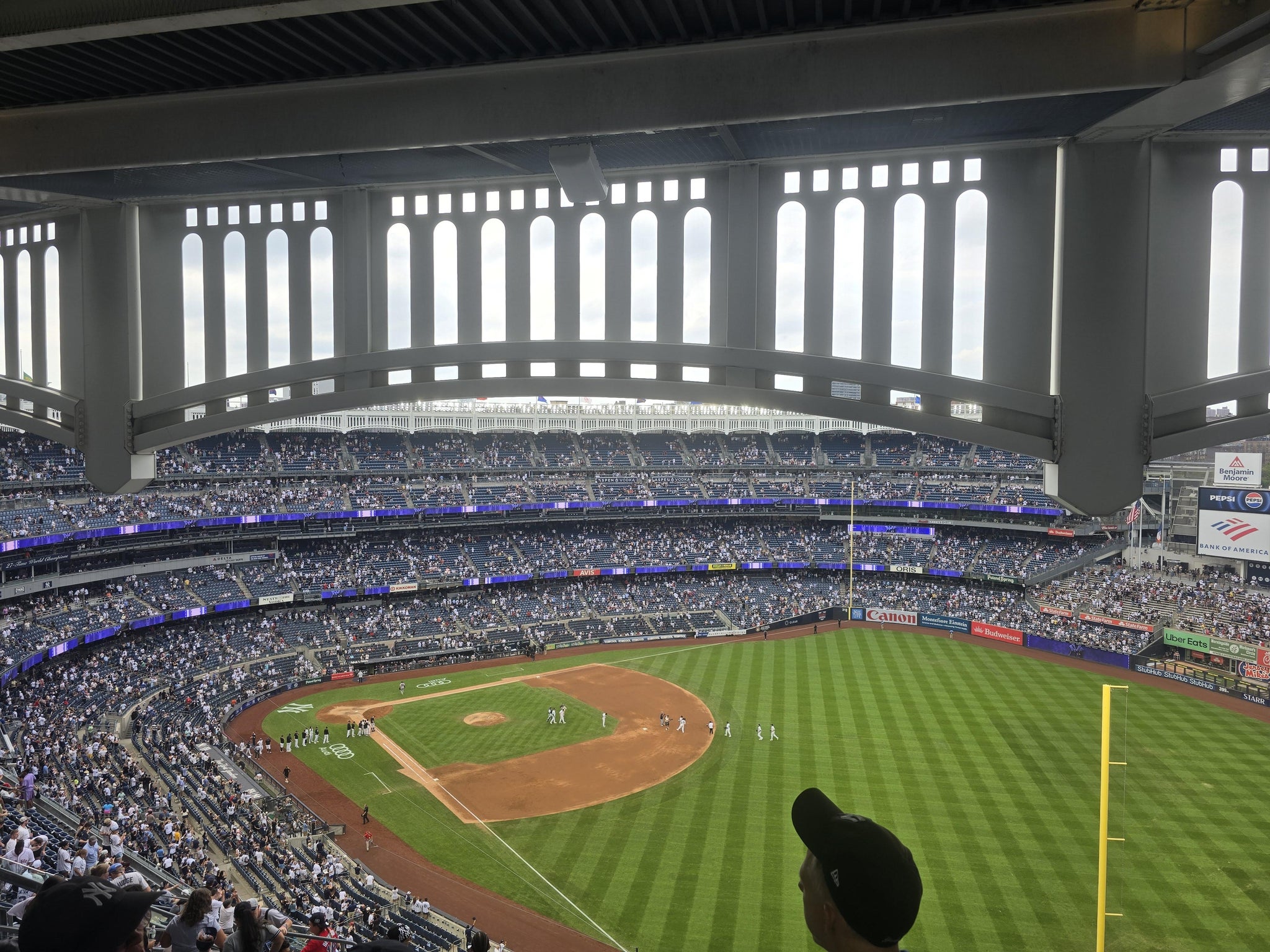 Real Fan View taken from Grandstand Level 409 at Yankee Stadium by Ellison H