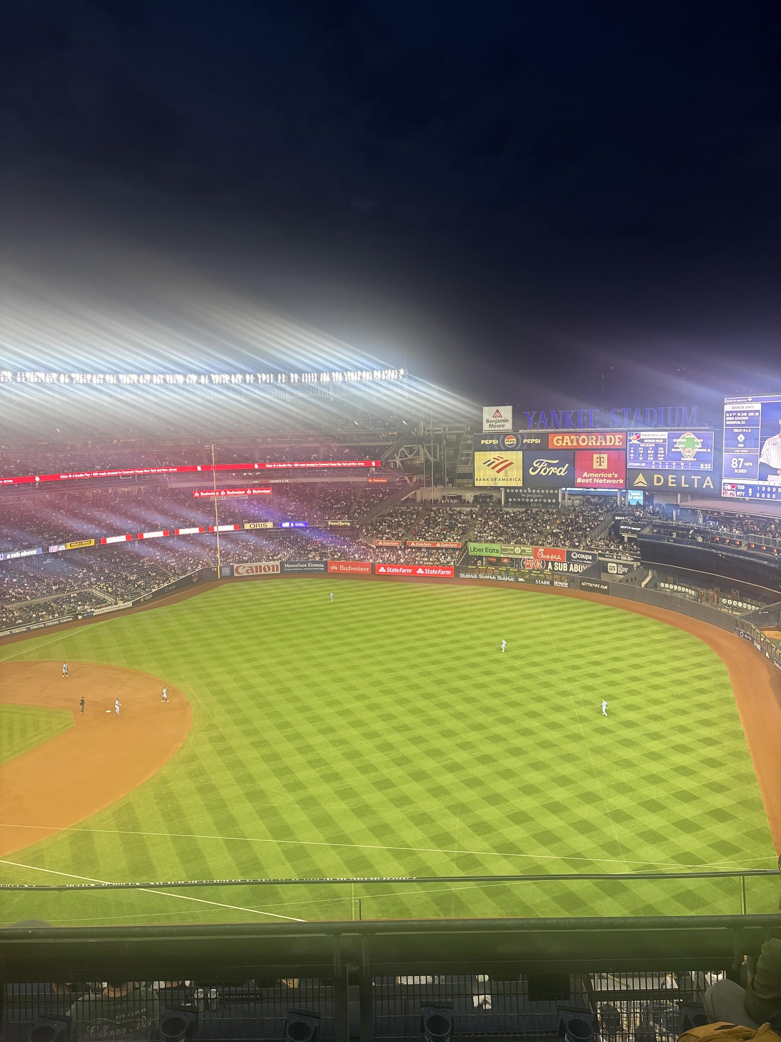 Real Fan View taken from Grandstand Level 411 at Yankee Stadium by Joe R