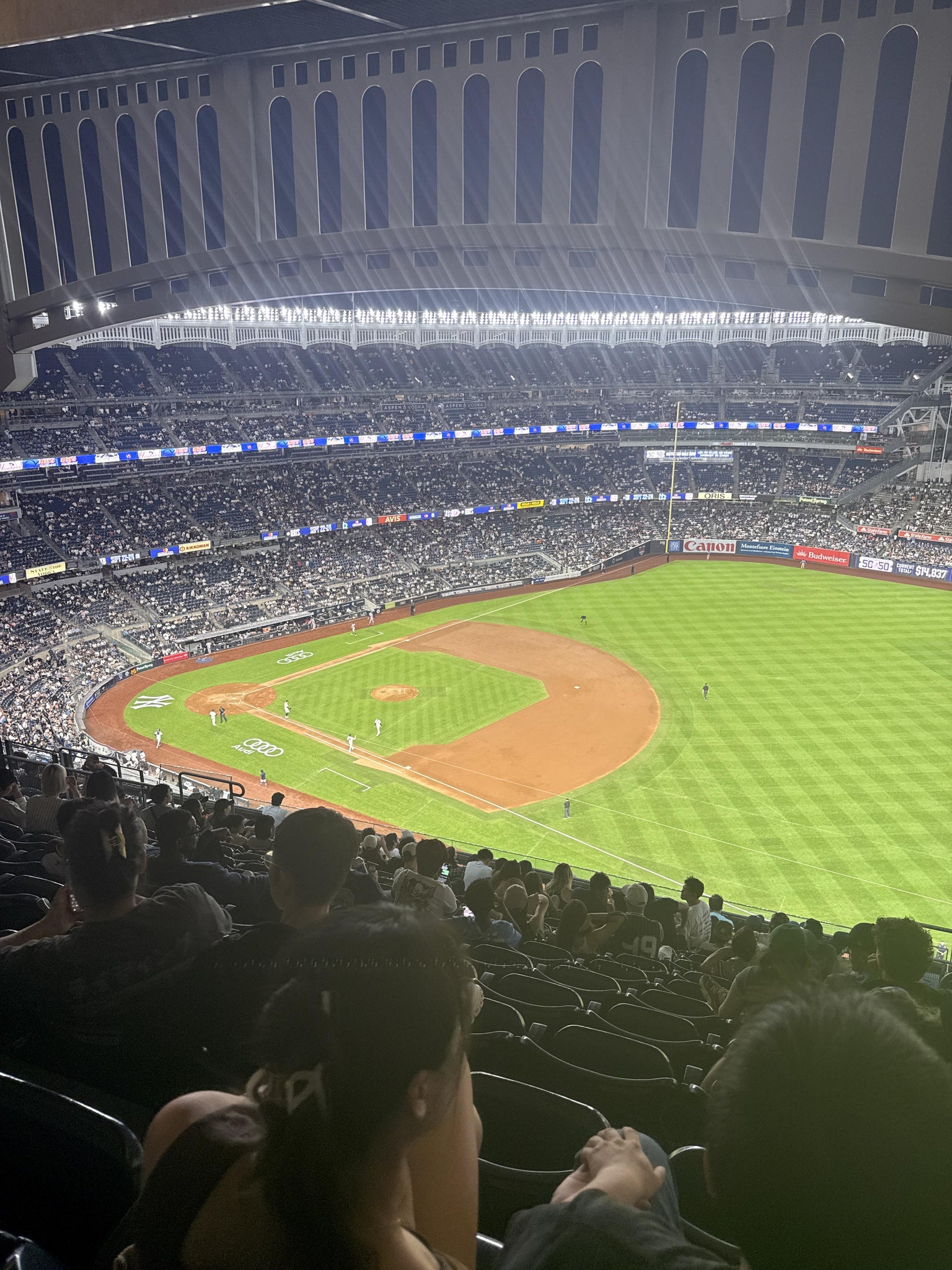 Real Fan View taken from Grandstand Level 412 at Yankee Stadium by Anonymous User