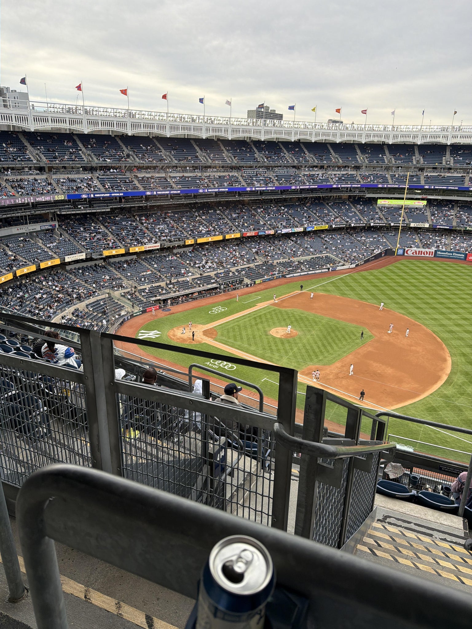 Real Fan View taken from Grandstand Level 413 at Yankee Stadium by Will S