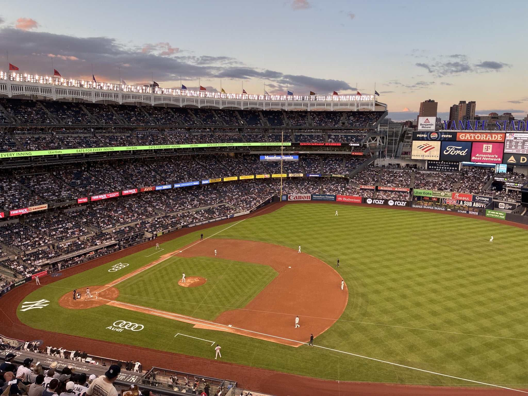 Real Fan View taken from Grandstand Level 414 at Yankee Stadium by Asher W