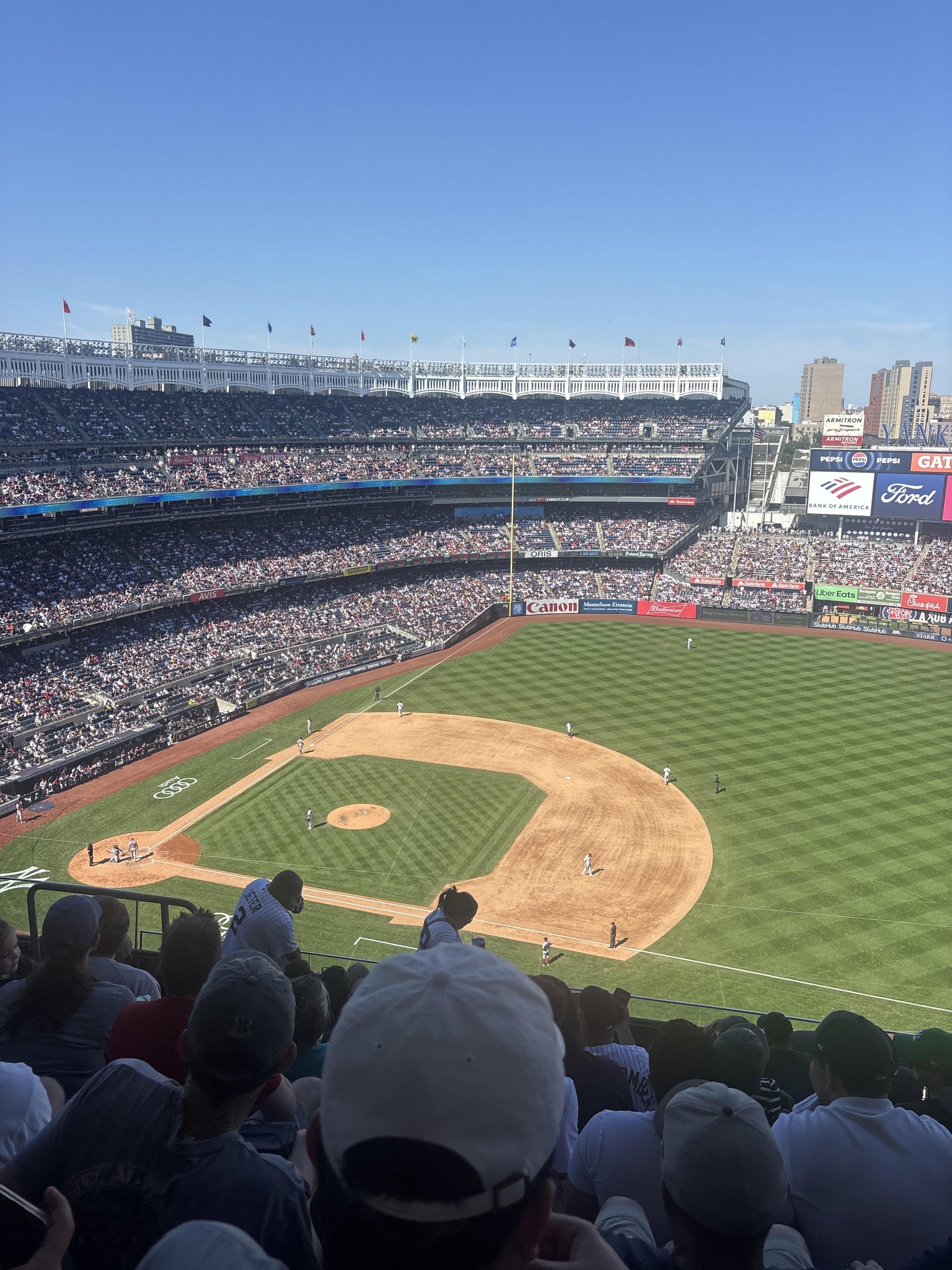 Real Fan View taken from Grandstand Level 414 at Yankee Stadium by Priya A