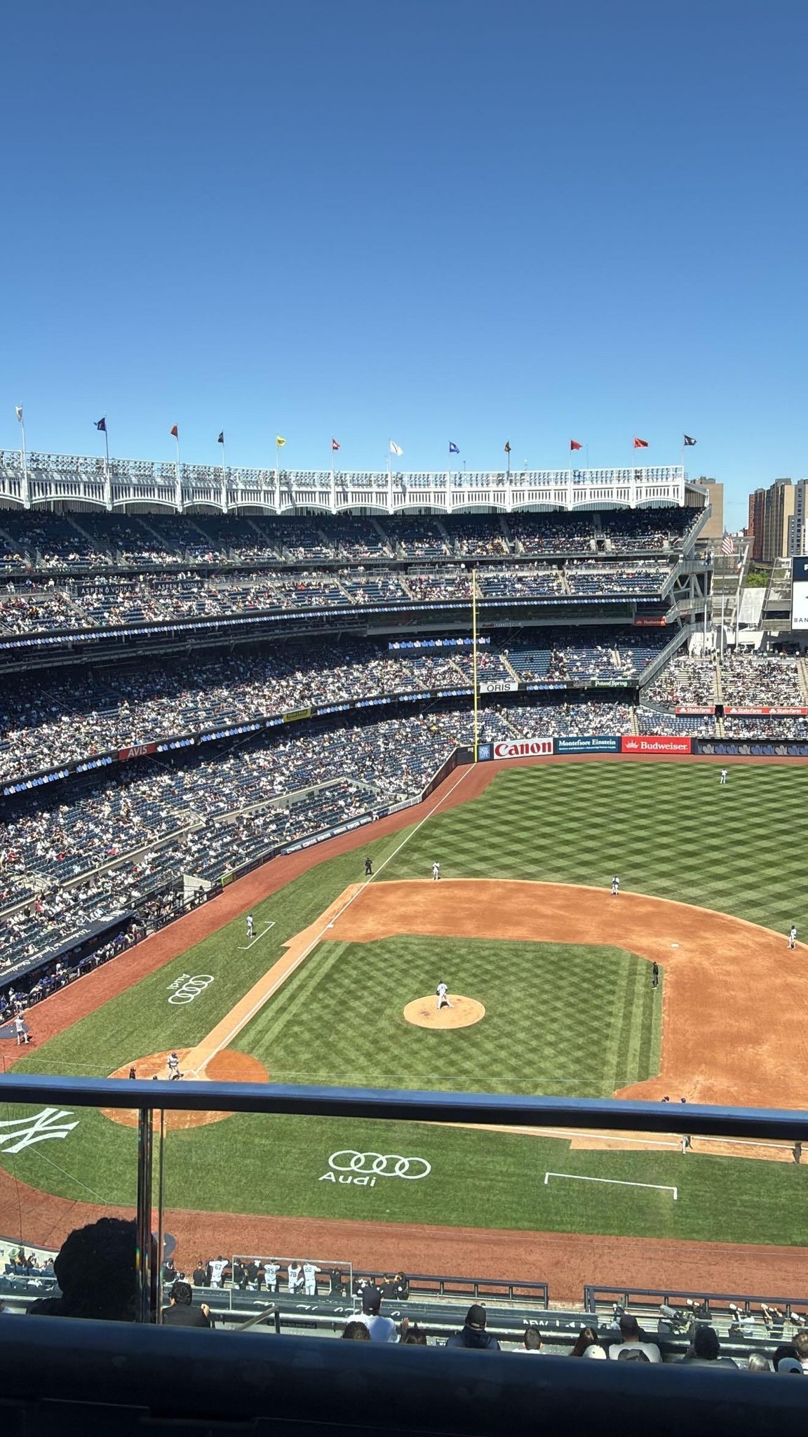 Real Fan View taken from Grandstand Level 416 at Yankee Stadium by Cindy H
